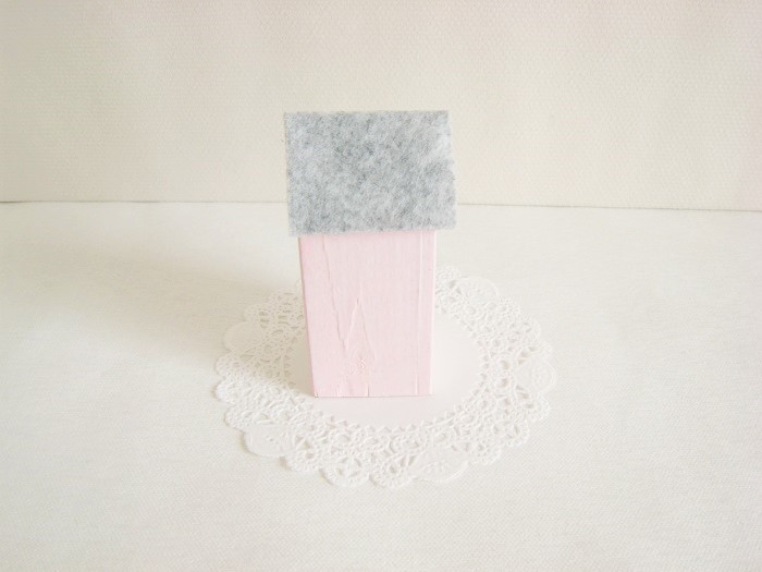 可愛いパステルカラーの小さいお家の置物 ピンク Iichi ハンドメイド クラフト作品 手仕事品の通販