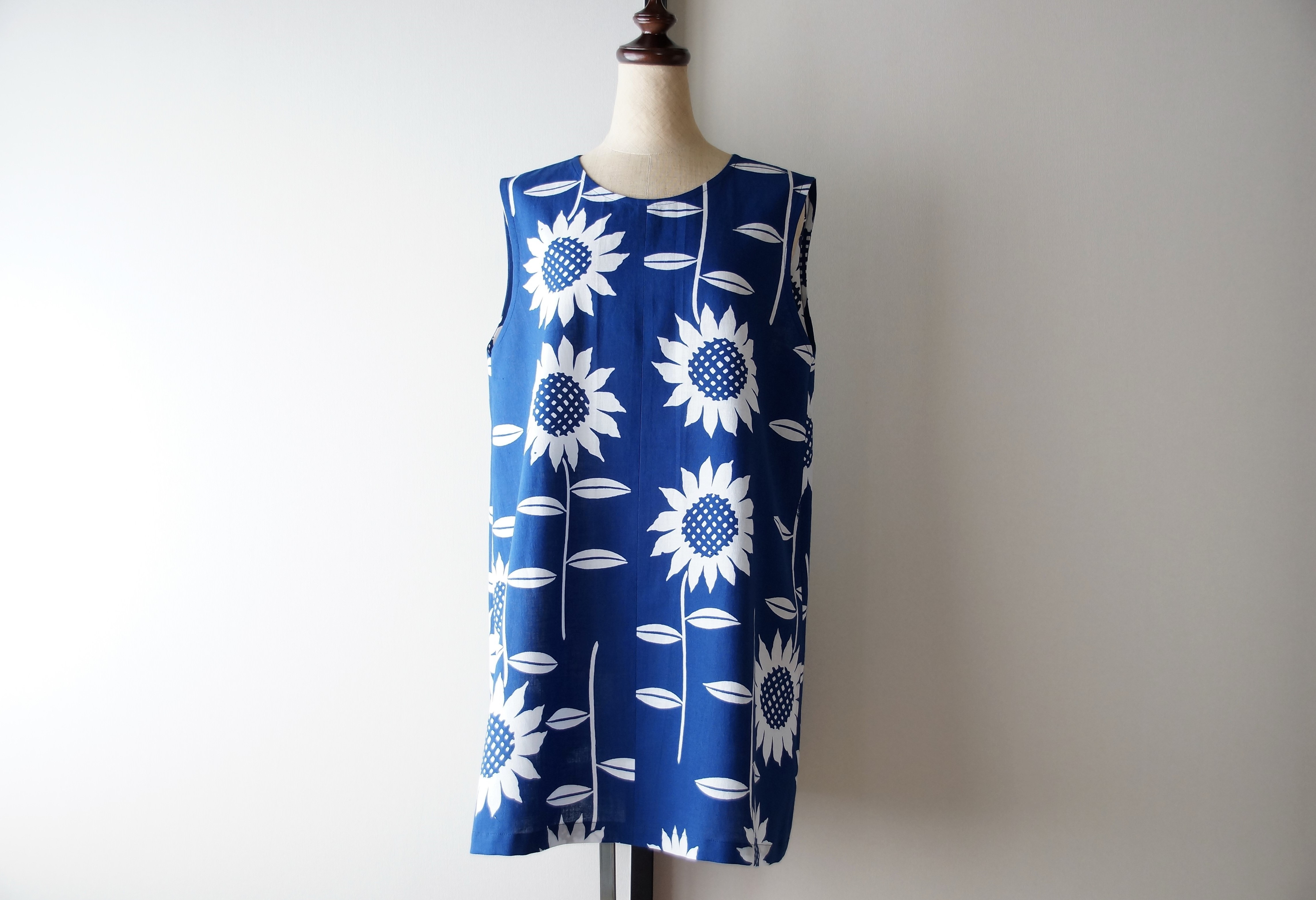 浴衣リメイク チュニックワンピース ブルースカイ B Iichi ハンドメイド クラフト作品 手仕事品の通販