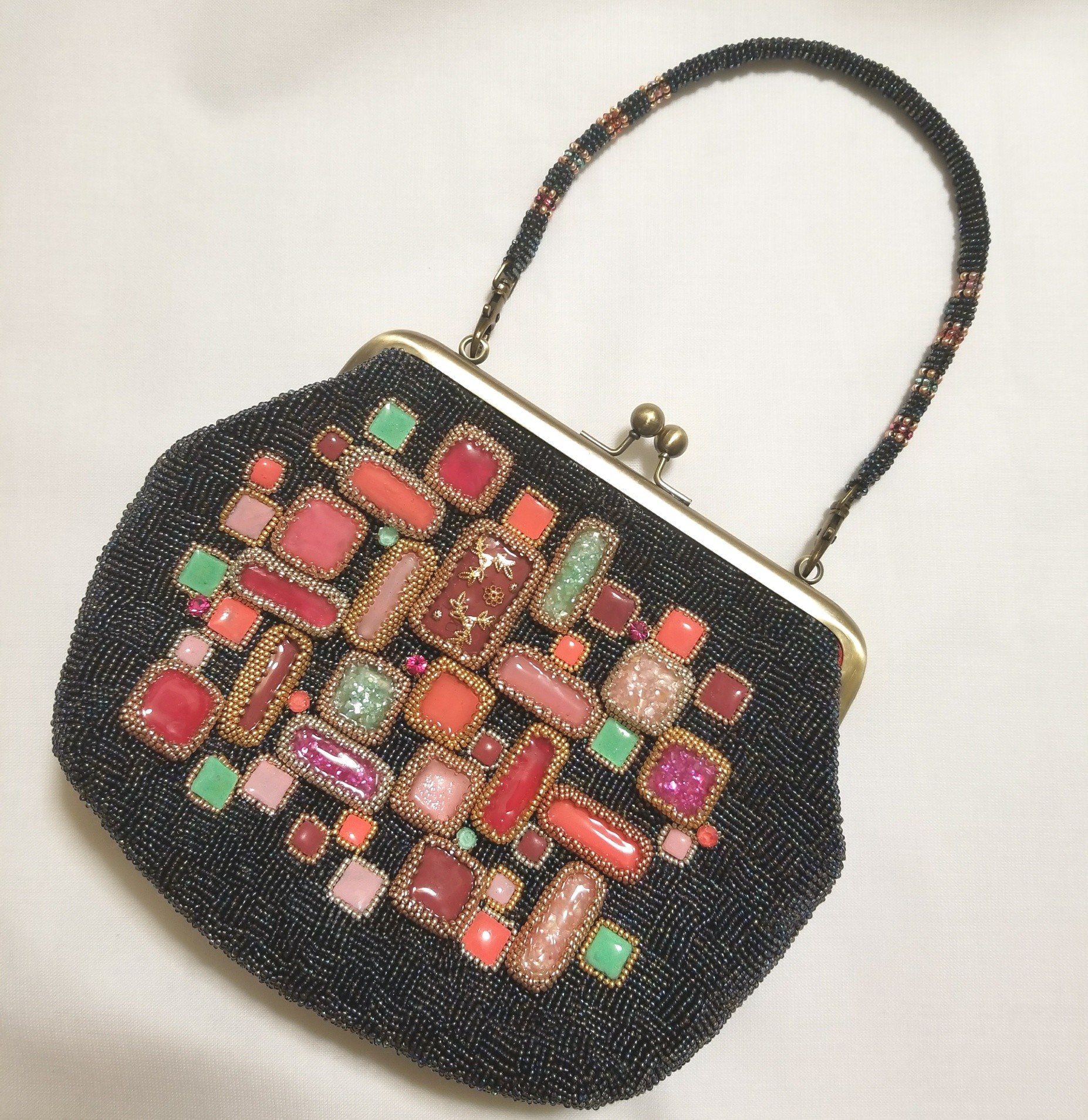 パーティーバッグ ピンク ミント Iichi ハンドメイド クラフト作品 手仕事品の通販