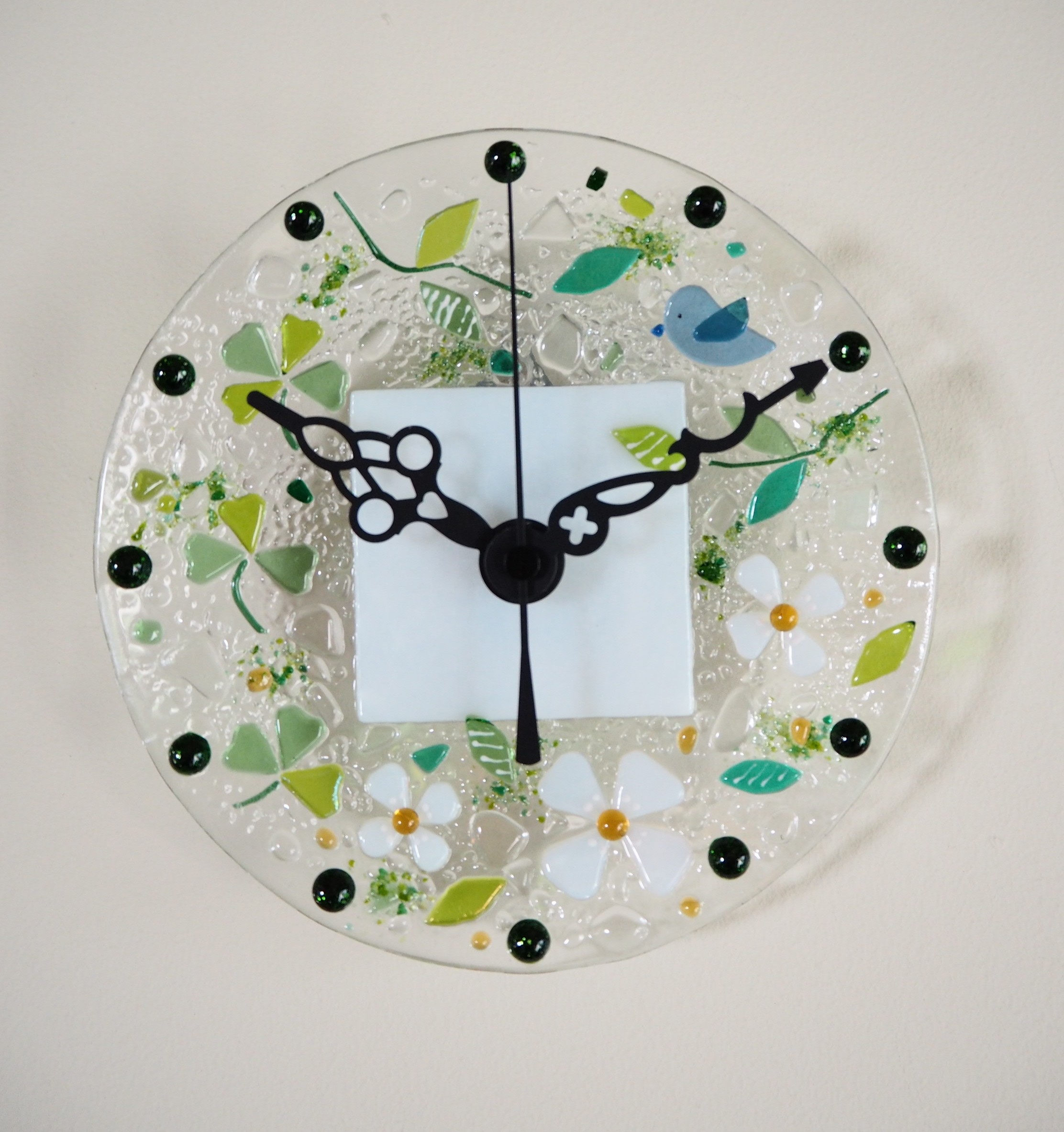 即納 ミニ壁掛け時計 幸せの青い鳥 Iichi ハンドメイド クラフト作品 手仕事品の通販
