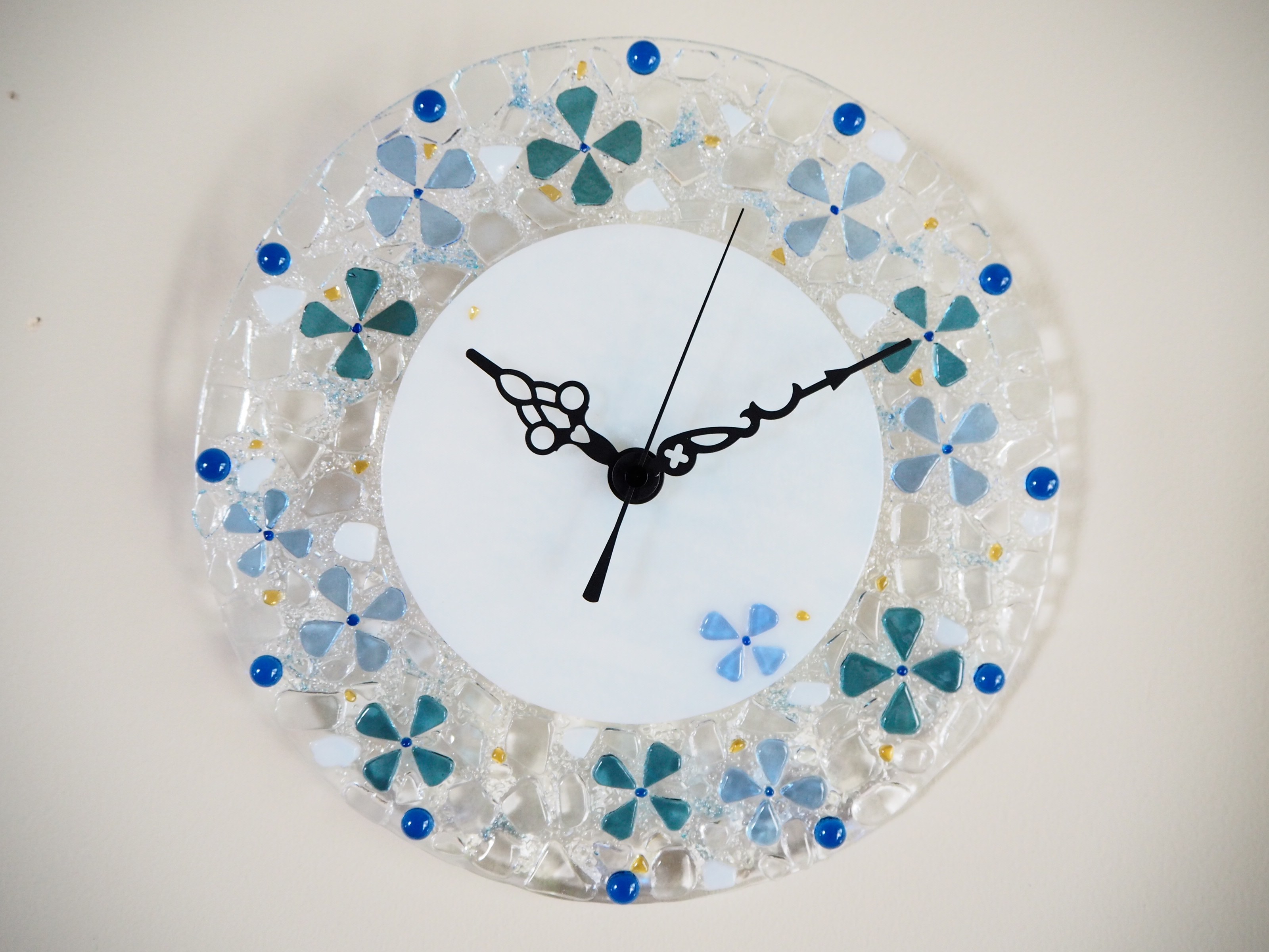 オーダー制作 壁掛け時計 Sea Flower Iichi ハンドメイド クラフト作品 手仕事品の通販