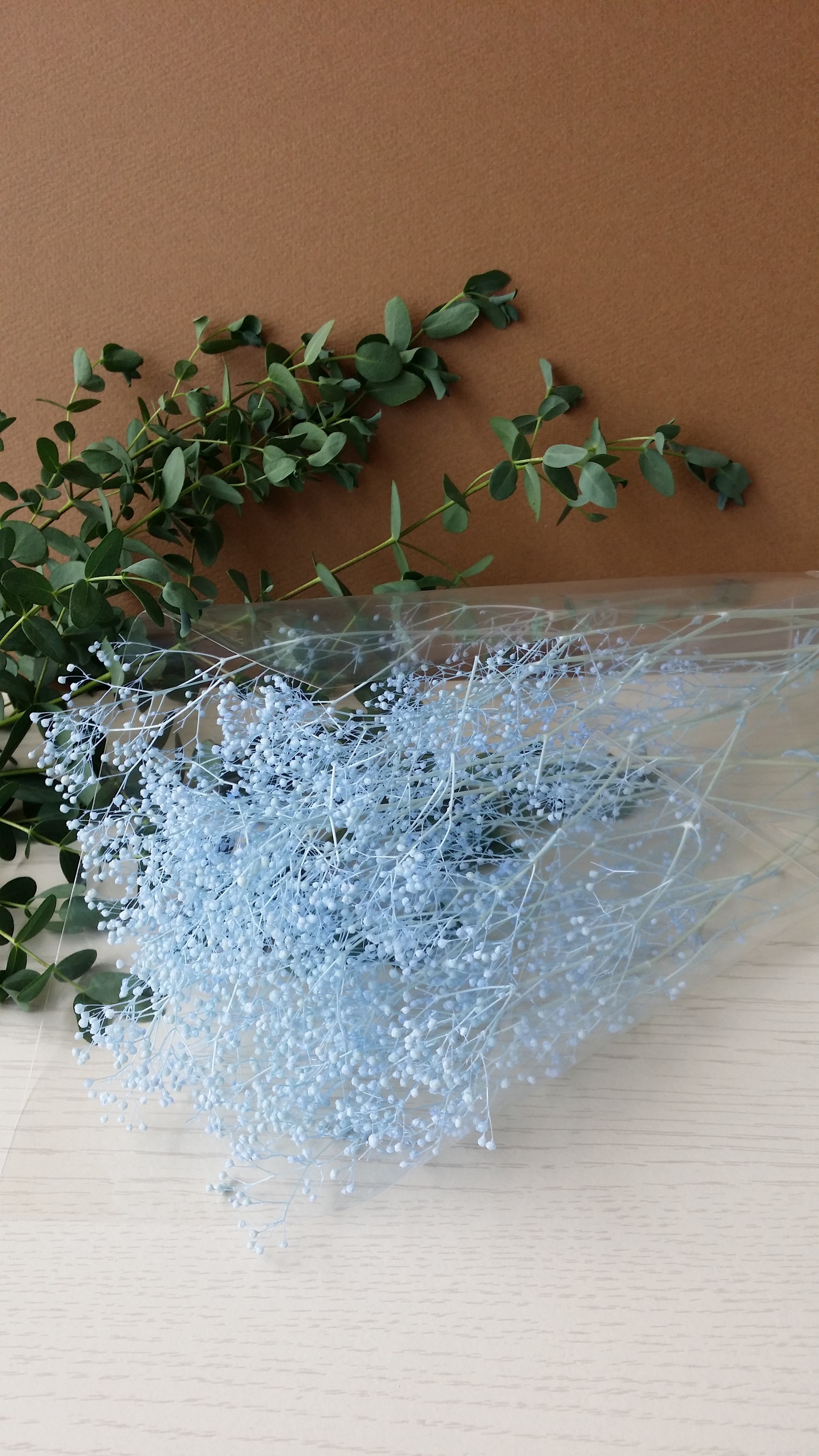 New 新色 サックスブルーのカスミ草 Iichi ハンドメイド クラフト作品 手仕事品の通販