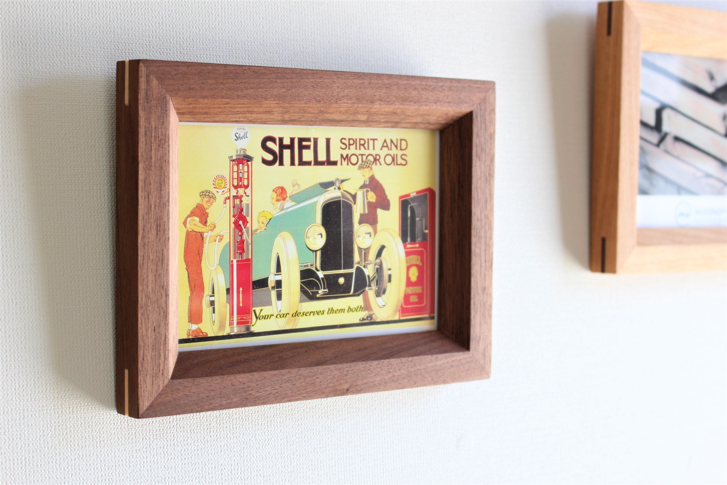 ポストカードフレーム ブラックウォールナット Iichi ハンドメイド クラフト作品 手仕事品の通販