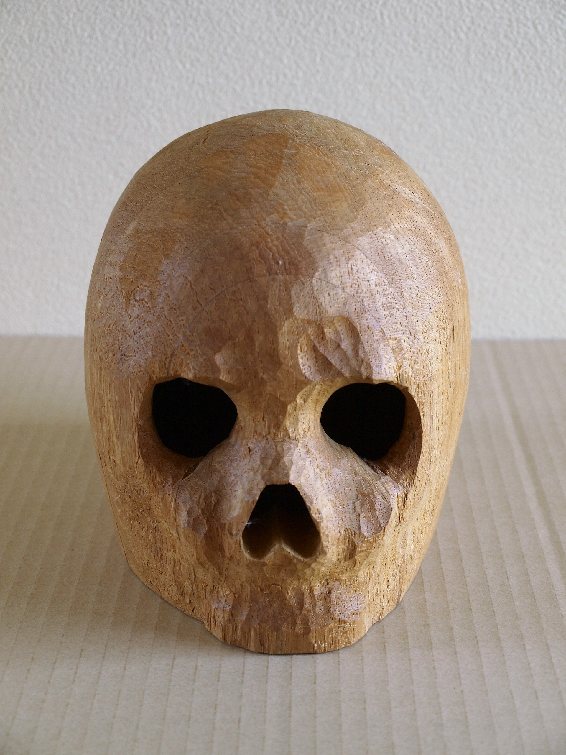 木彫頭蓋骨 Iichi ハンドメイド クラフト作品 手仕事品の通販
