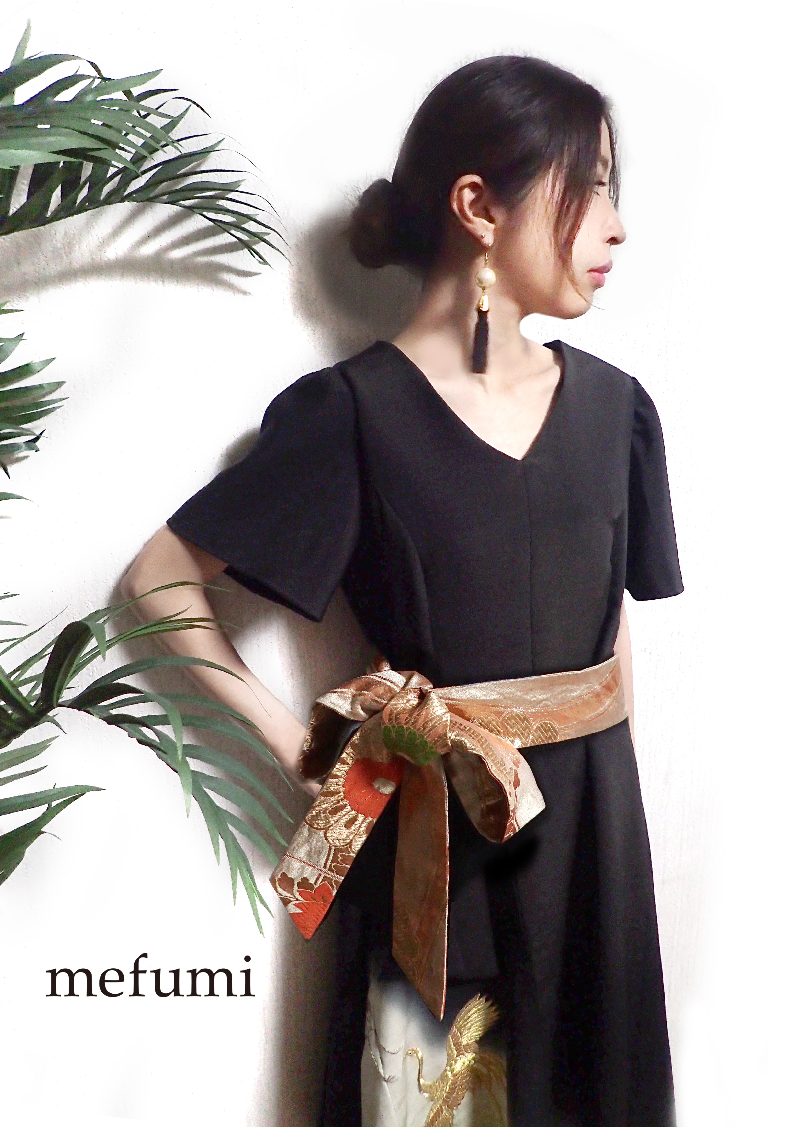 アンティーク帯リボンベルト 蝶々結び用 Iichi ハンドメイド クラフト作品 手仕事品の通販