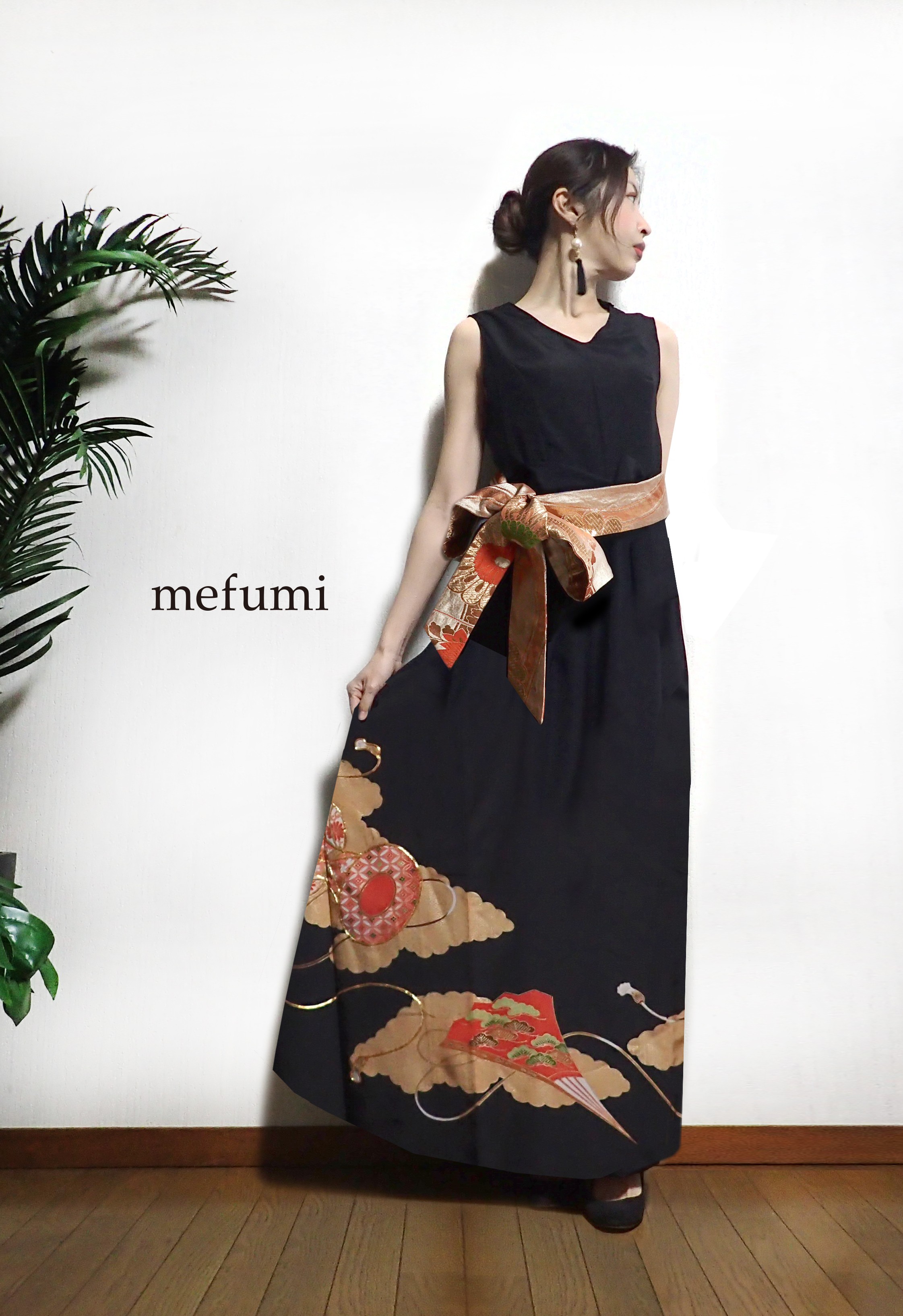 アンティーク帯リボンベルト 蝶々結び用 Iichi ハンドメイド クラフト作品 手仕事品の通販