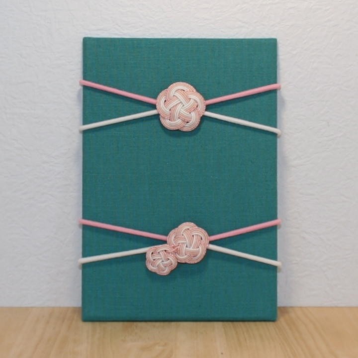 御朱印帳バンド 水引 梅結び ピーチ 灰桜 白 Iichi ハンドメイド クラフト作品 手仕事品の通販