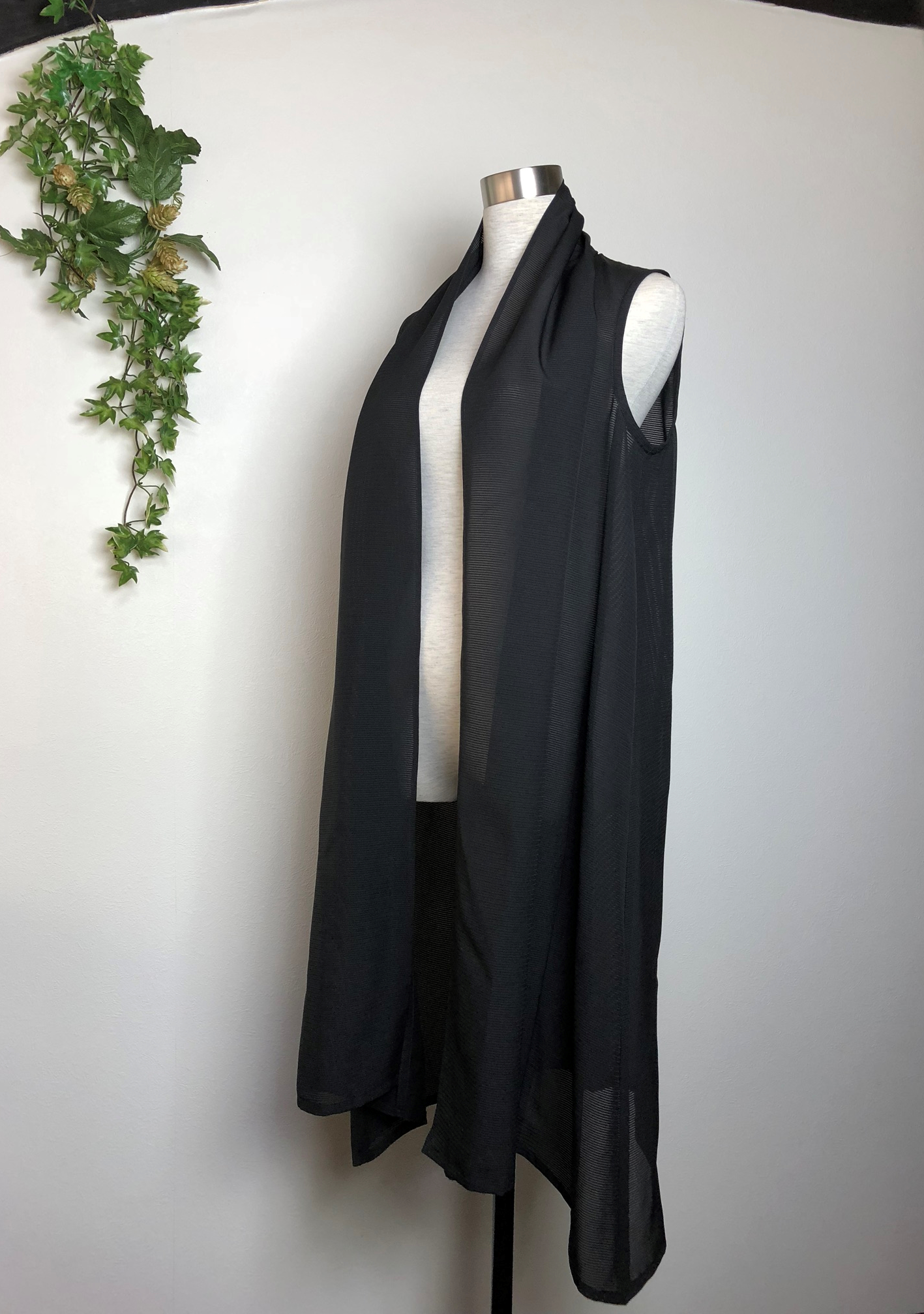 着物リメイク 正絹 絽ロングジレ Iichi ハンドメイド クラフト作品 手仕事品の通販
