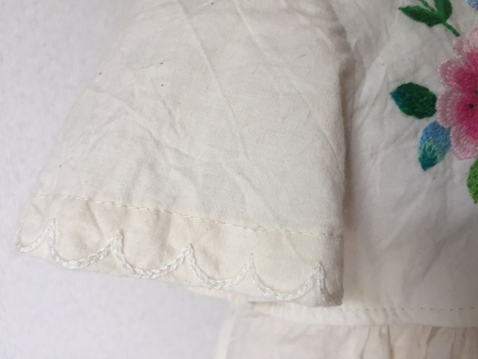 おめかし刺繍ワンピース 大きな花の刺繍 Size90 Iichi ハンドメイド クラフト作品 手仕事品の通販