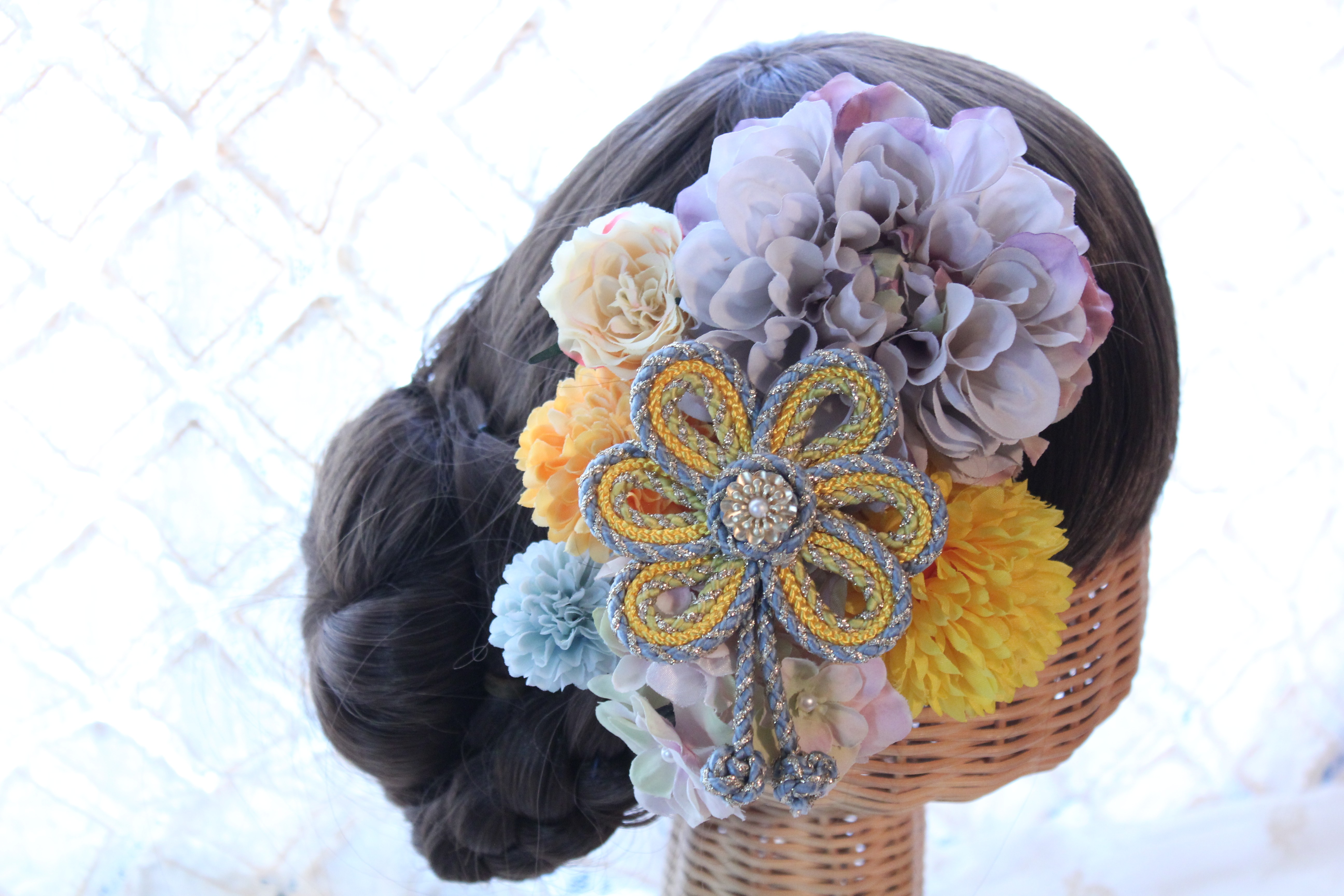 和装髪飾り 花の組紐飾り 成人式 卒業式 結婚式 Iichi ハンドメイド クラフト作品 手仕事品の通販