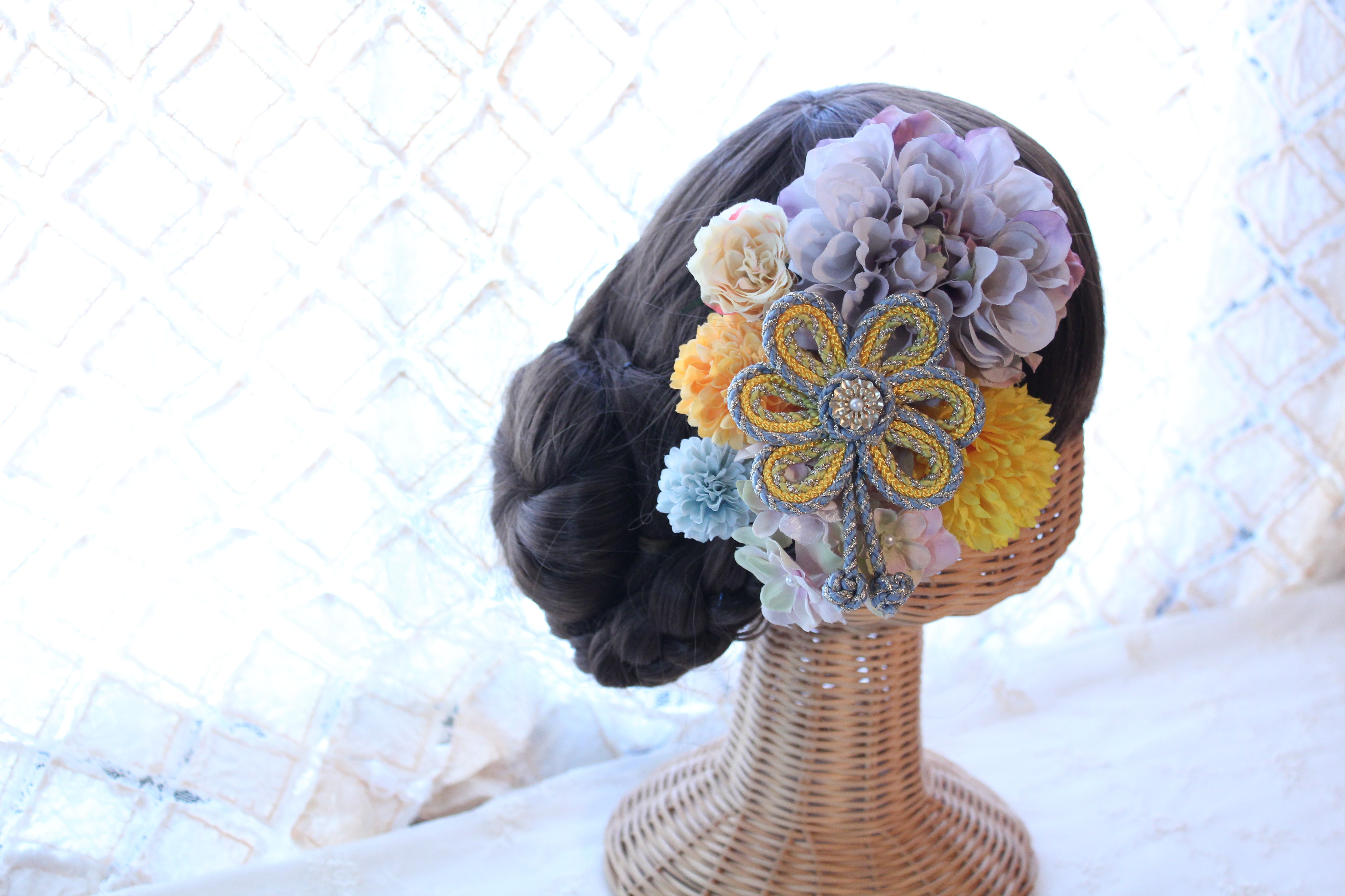和装髪飾り 花の組紐飾り 成人式 卒業式 結婚式 Iichi ハンドメイド クラフト作品 手仕事品の通販
