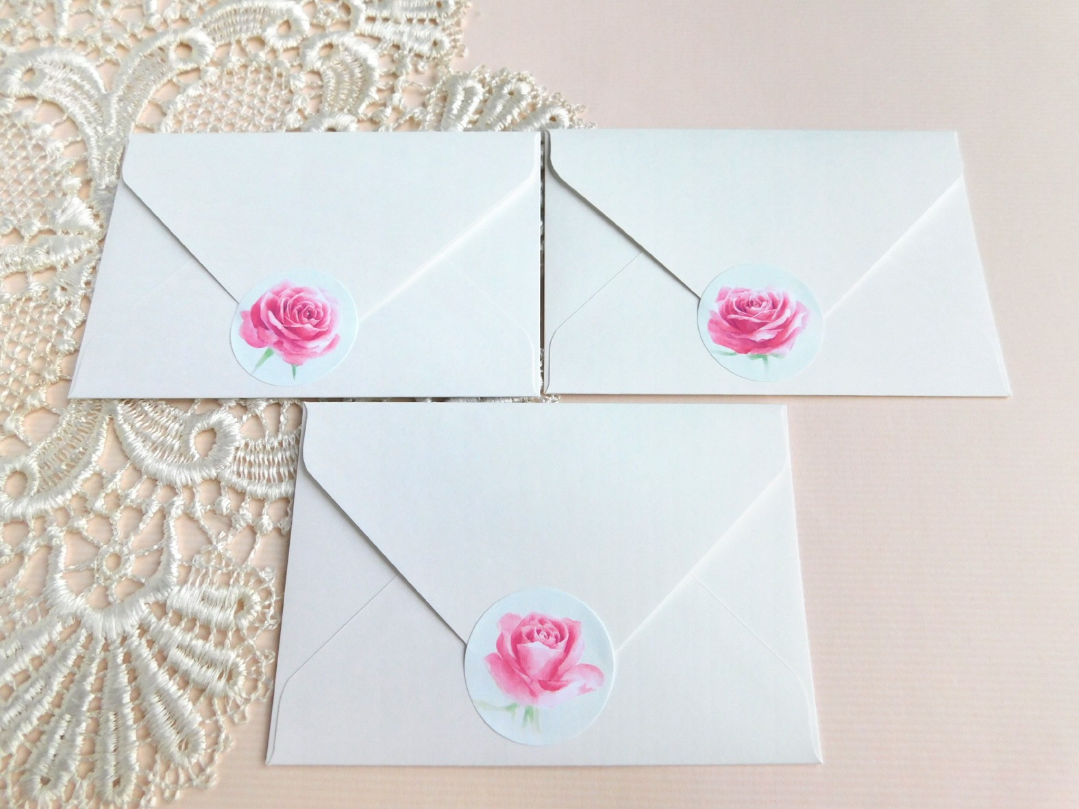 バラのミニ封筒 メッセージカード 内模様 Iichi ハンドメイド クラフト作品 手仕事品の通販