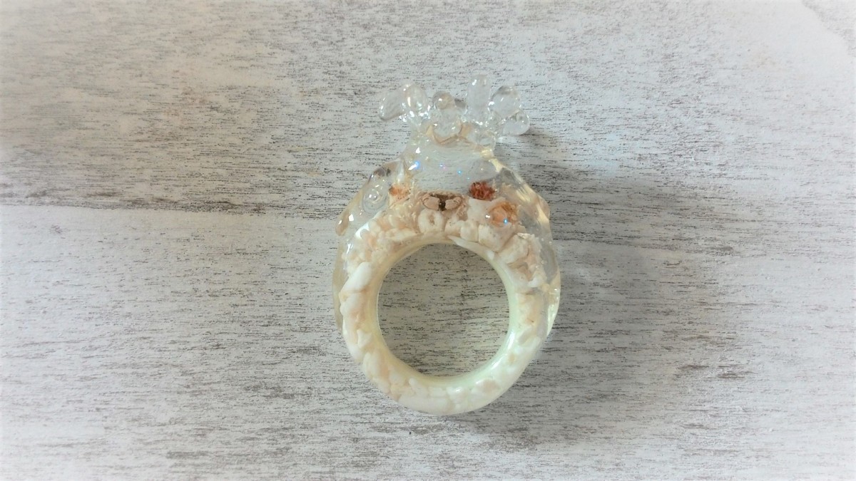 Sale 蓄光 蟹の潜む水滴の指輪 白蟹 Iichi ハンドメイド クラフト作品 手仕事品の通販