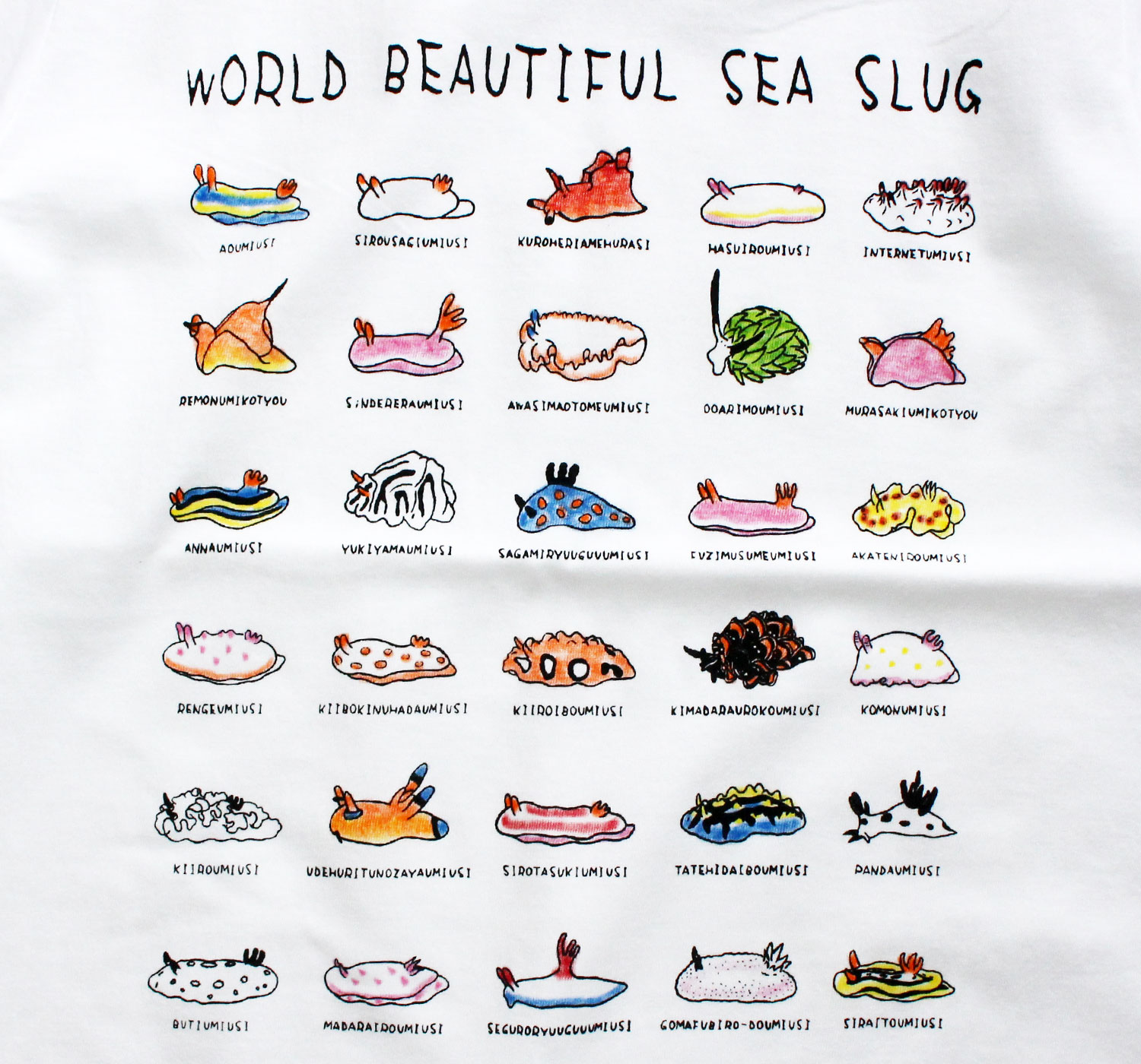 かわいいウミウシｔシャツ レディースタイプ Iichi ハンドメイド クラフト作品 手仕事品の通販