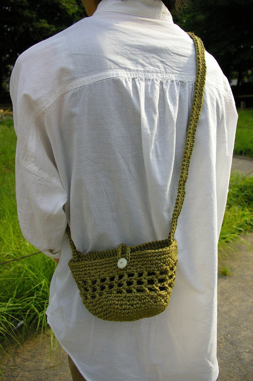 麻素材かぎ針編みおでかけショルダーバッグ オレンジ Iichi ハンドメイド クラフト作品 手仕事品の通販 麻素材かぎ針編みおでかけショルダーバッグ オレンジ Iichi ハンドメイド クラフト作品 手仕事品の通販