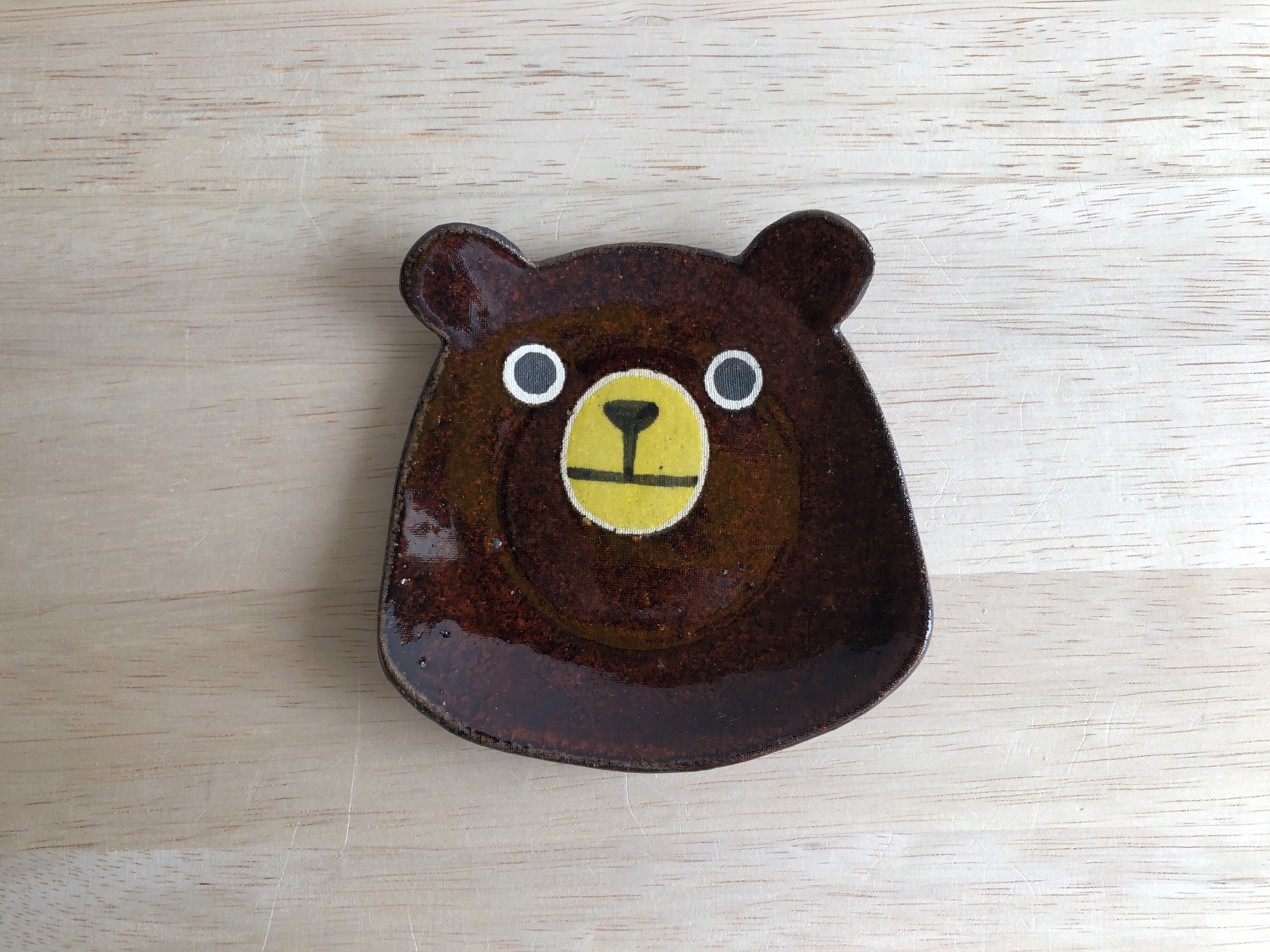クマ顔小皿 Iichi ハンドメイド クラフト作品 手仕事品の通販