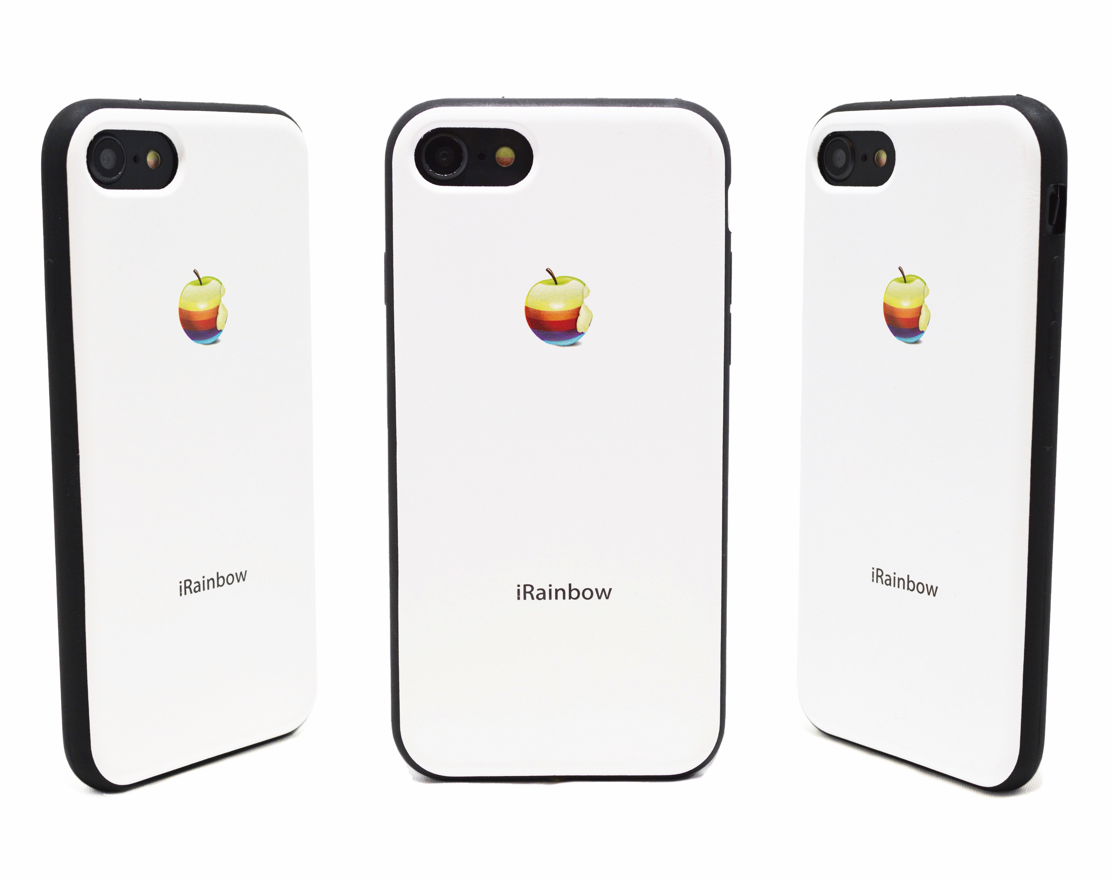 3d Rainbow Apple リアルな虹りんご Iphone7 8用 4 7インチ レザーケース オフホワイト Iichi ハンドメイド クラフト作品 手仕事品の通販