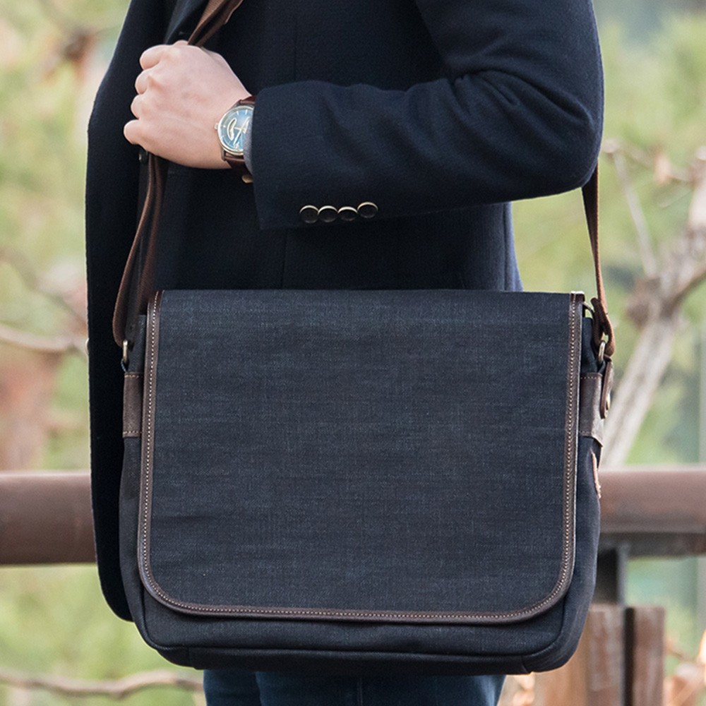 岡山 デニム メンズ ショルダーバッグ ルーズフラップショルダー Dom 002 Iichi ハンドメイド クラフト作品 手仕事品の通販