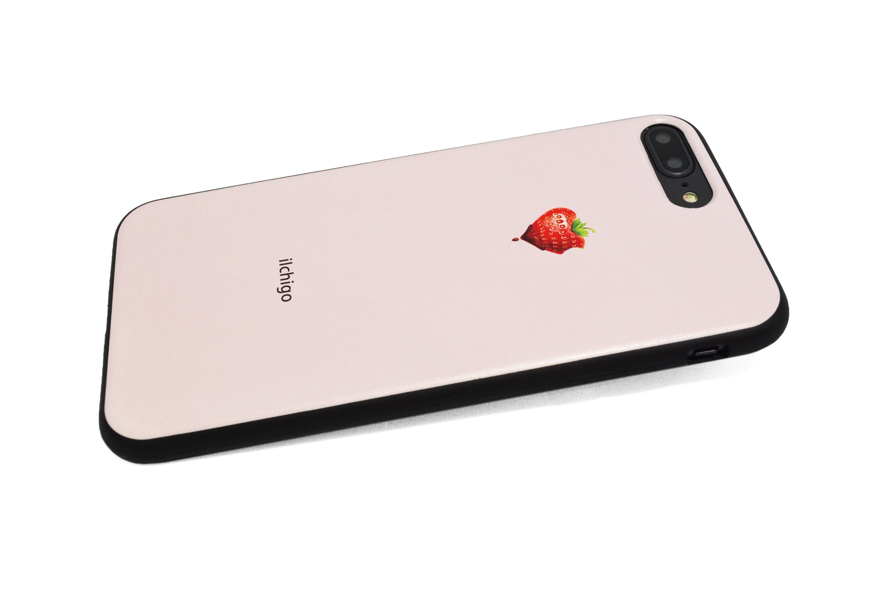 Iichigo チョコ いちご ハート Iphone7 8 Plus 5 5インチ レザーケースフルカバー ピンク Iichi ハンドメイド クラフト作品 手仕事品の通販