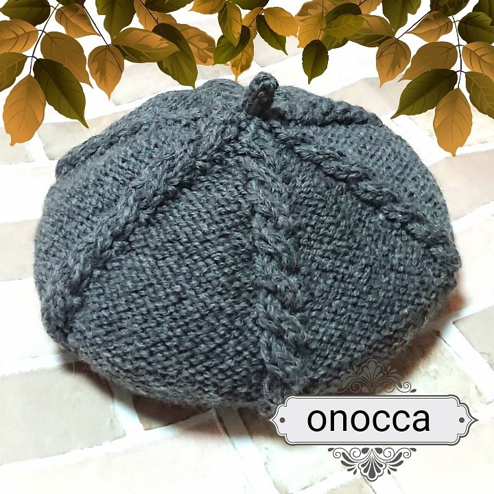 オトナ女子ニットベレー帽 グレー Iichi ハンドメイド クラフト作品 手仕事品の通販