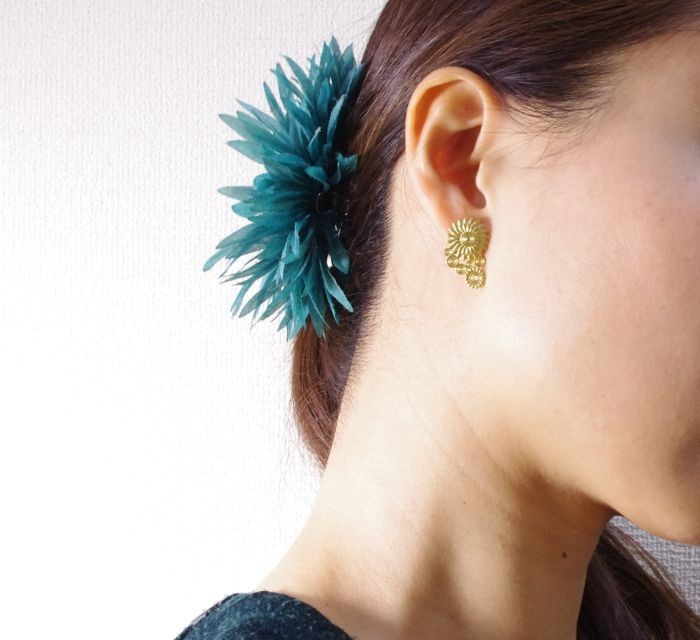 真鍮スタッドピアス Sol ソル Iichi ハンドメイド クラフト作品 手仕事品の通販