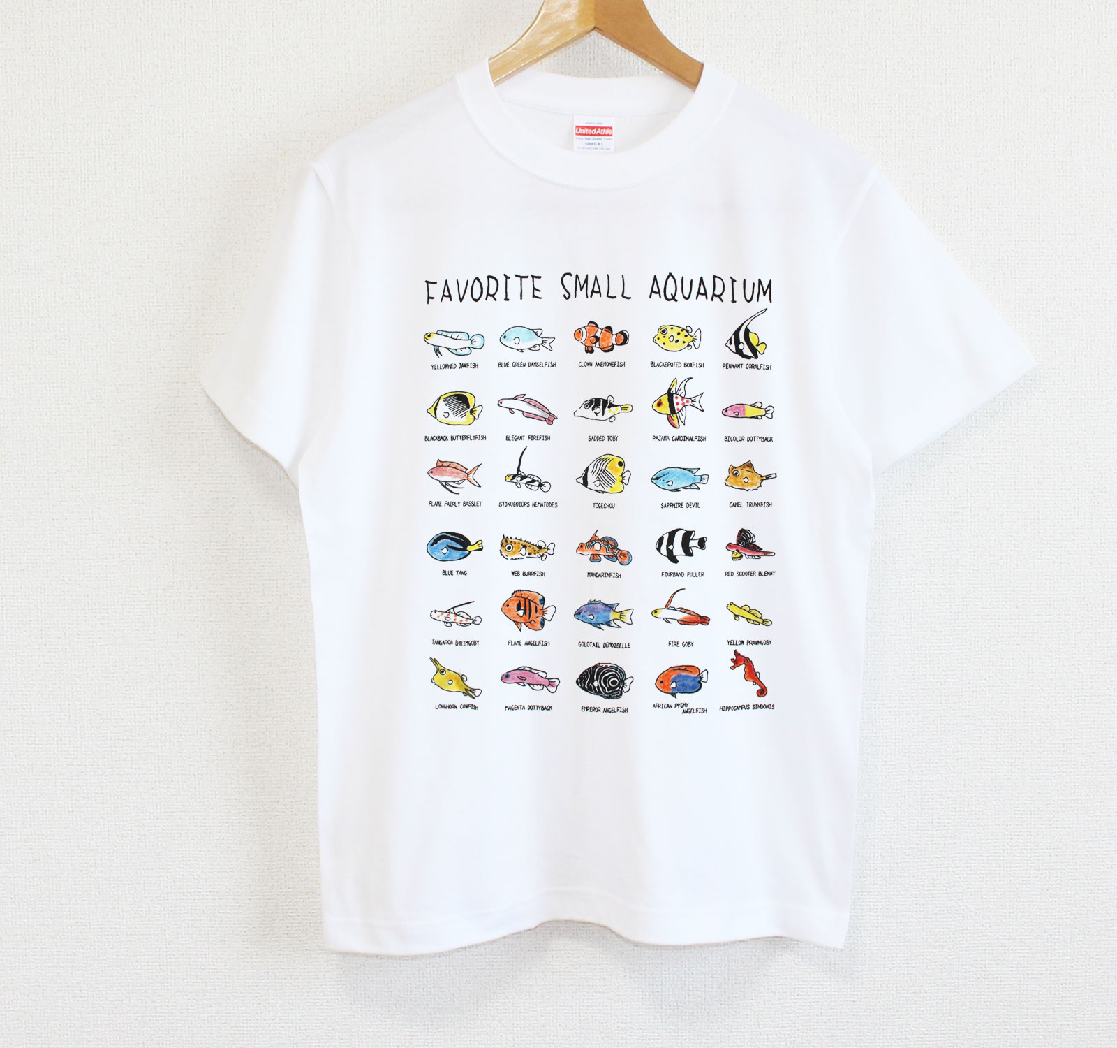 かわいいマリンアクアリウムｔシャツ メンズタイプ Iichi ハンドメイド クラフト作品 手仕事品の通販
