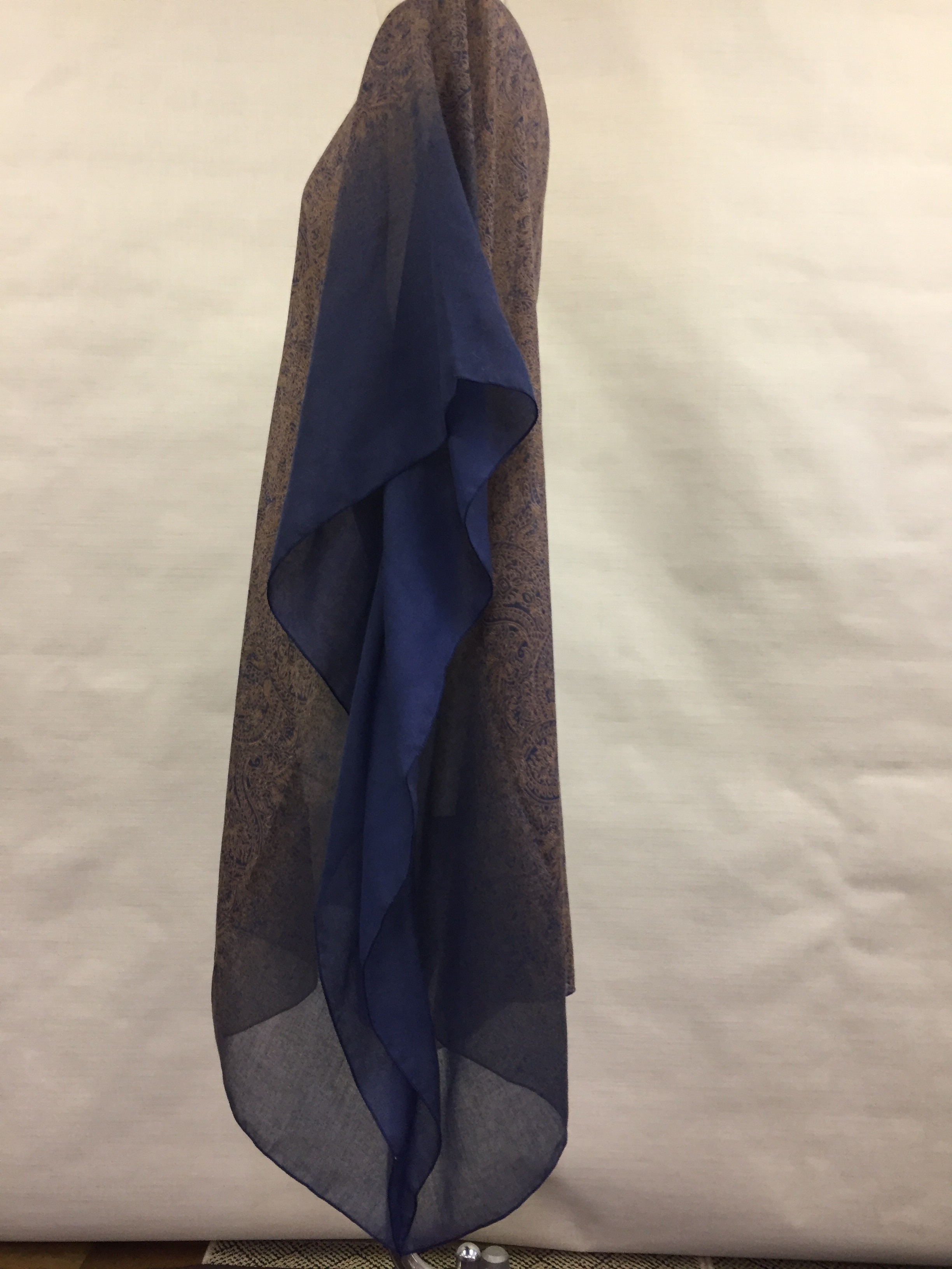 ペイズリー柄ワンピース ブルー Iichi ハンドメイド クラフト作品 手仕事品の通販