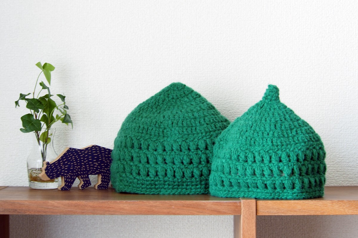 玉編み模様のどんぐり帽子[キッズ] | iichi ハンドメイド・クラフト 