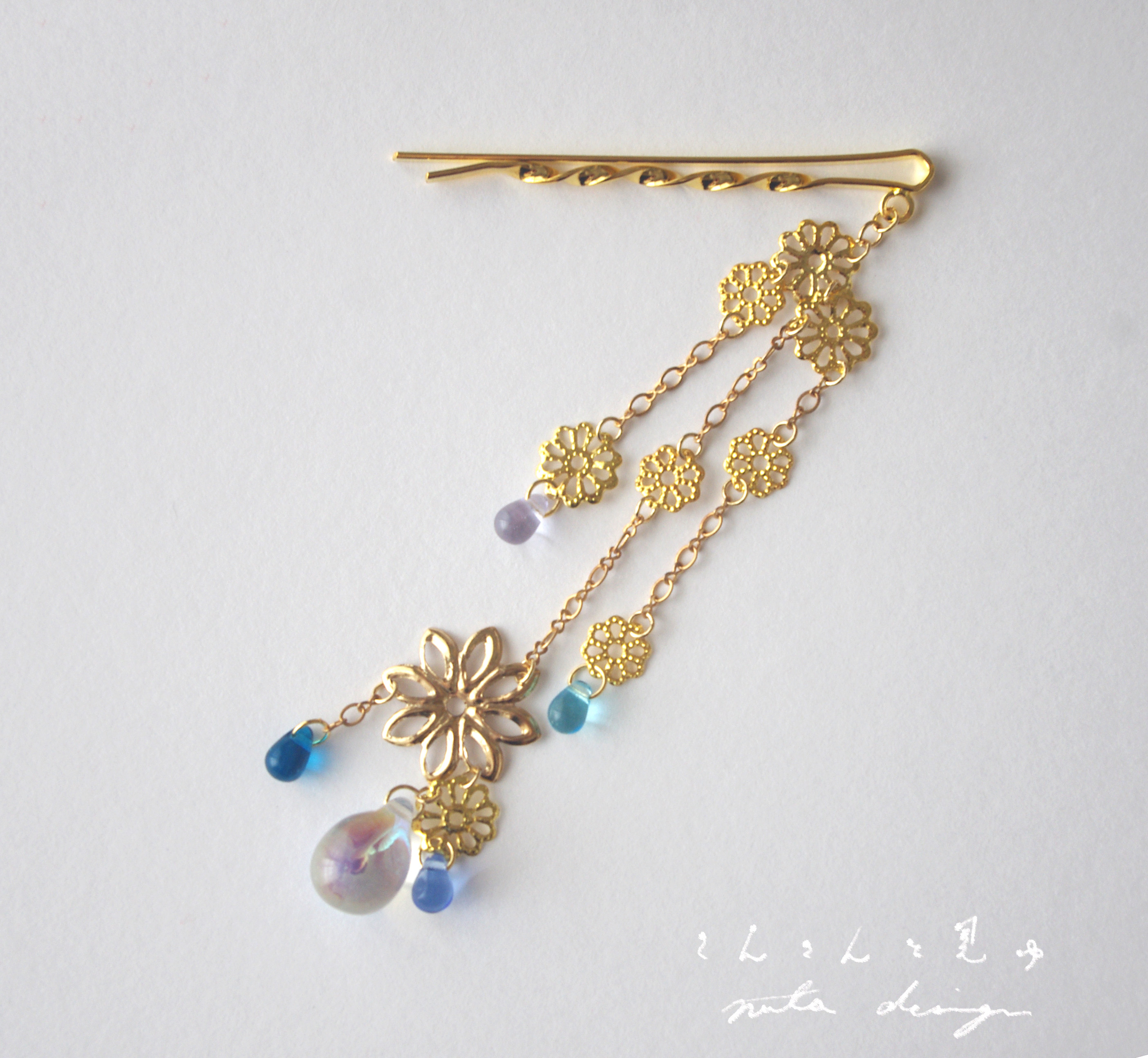 ヘアピン こんこんと見ゆ Iichi ハンドメイド クラフト作品 手仕事品の通販