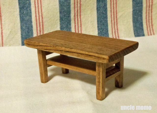 ドール用ローテーブル ケヤキ 色 チェスナット 1 12ミニチュア家具 Iichi ハンドメイド クラフト作品 手仕事品の通販