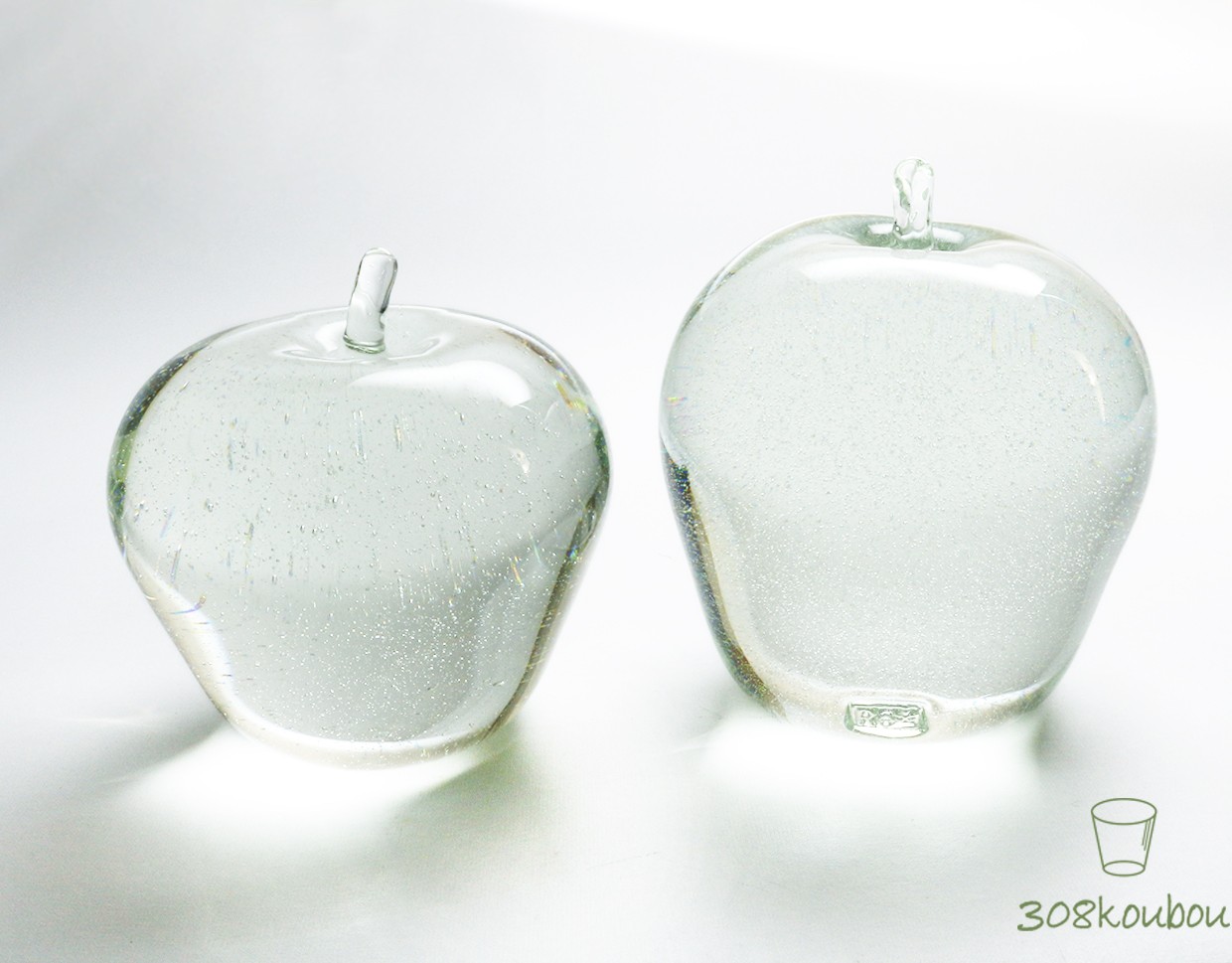 再販 透明リンゴのオブジェ 大 Iichi ハンドメイド クラフト作品 手仕事品の通販