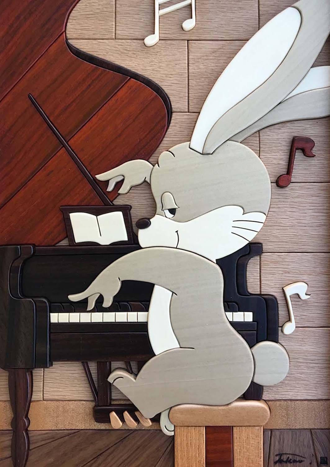 ウサギ君 ピアノを弾く Iichi ハンドメイド クラフト作品 手仕事品の通販