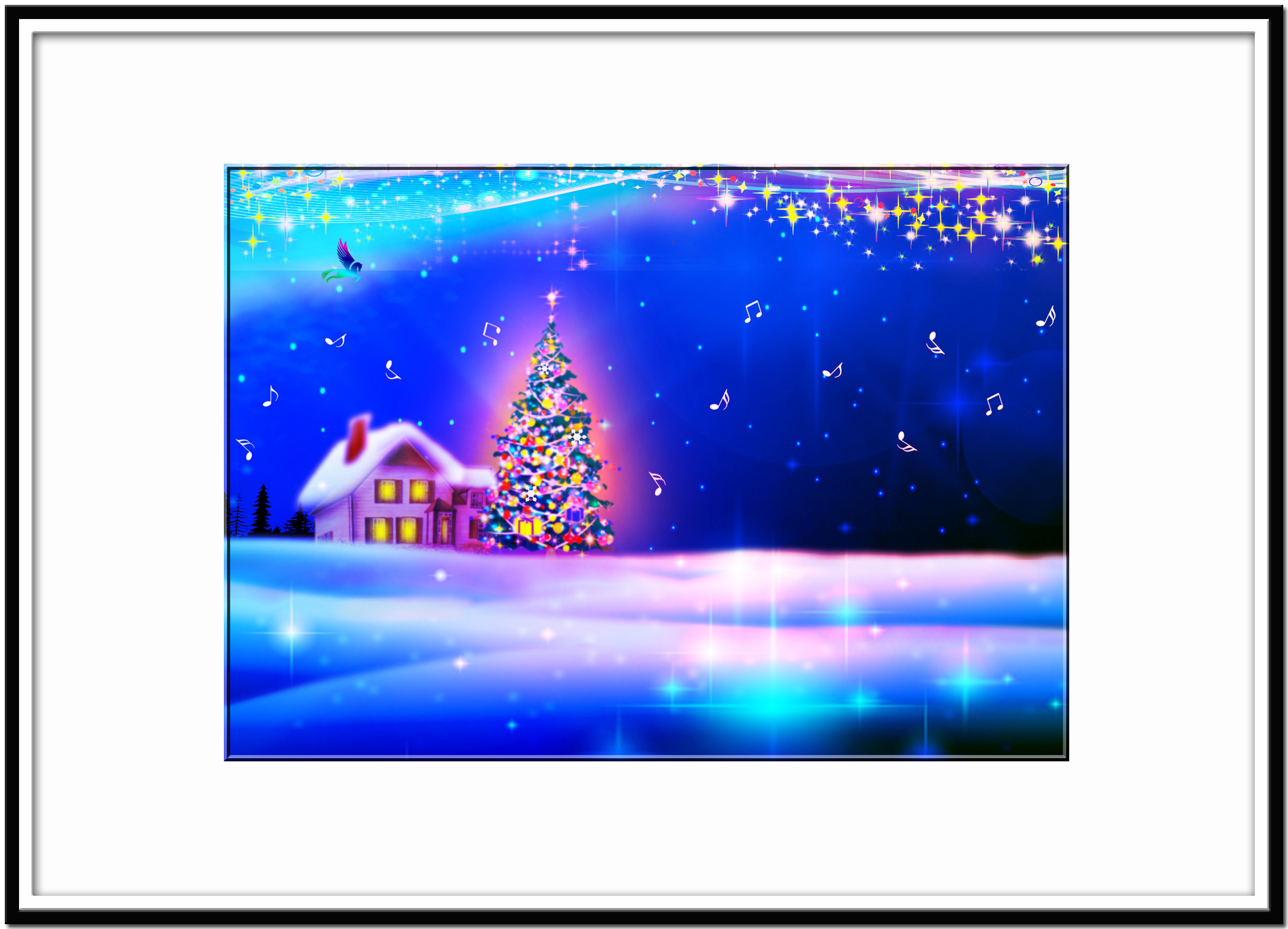 ハロー キラッキラ クリスマス ほっこり癒しのイラストa4サイズポスターno 573 Iichi ハンドメイド クラフト作品 手仕事品の通販