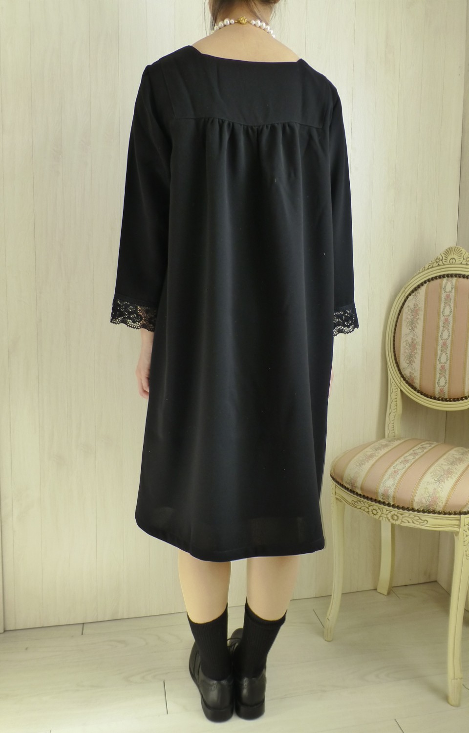 Xs 31号サイズ豊富二色 スクエアギャザーワンピース 卒園卒業式入学式結婚フォーマル冠婚葬祭 大きいトール Iichi ハンドメイド クラフト作品 手仕事品の通販