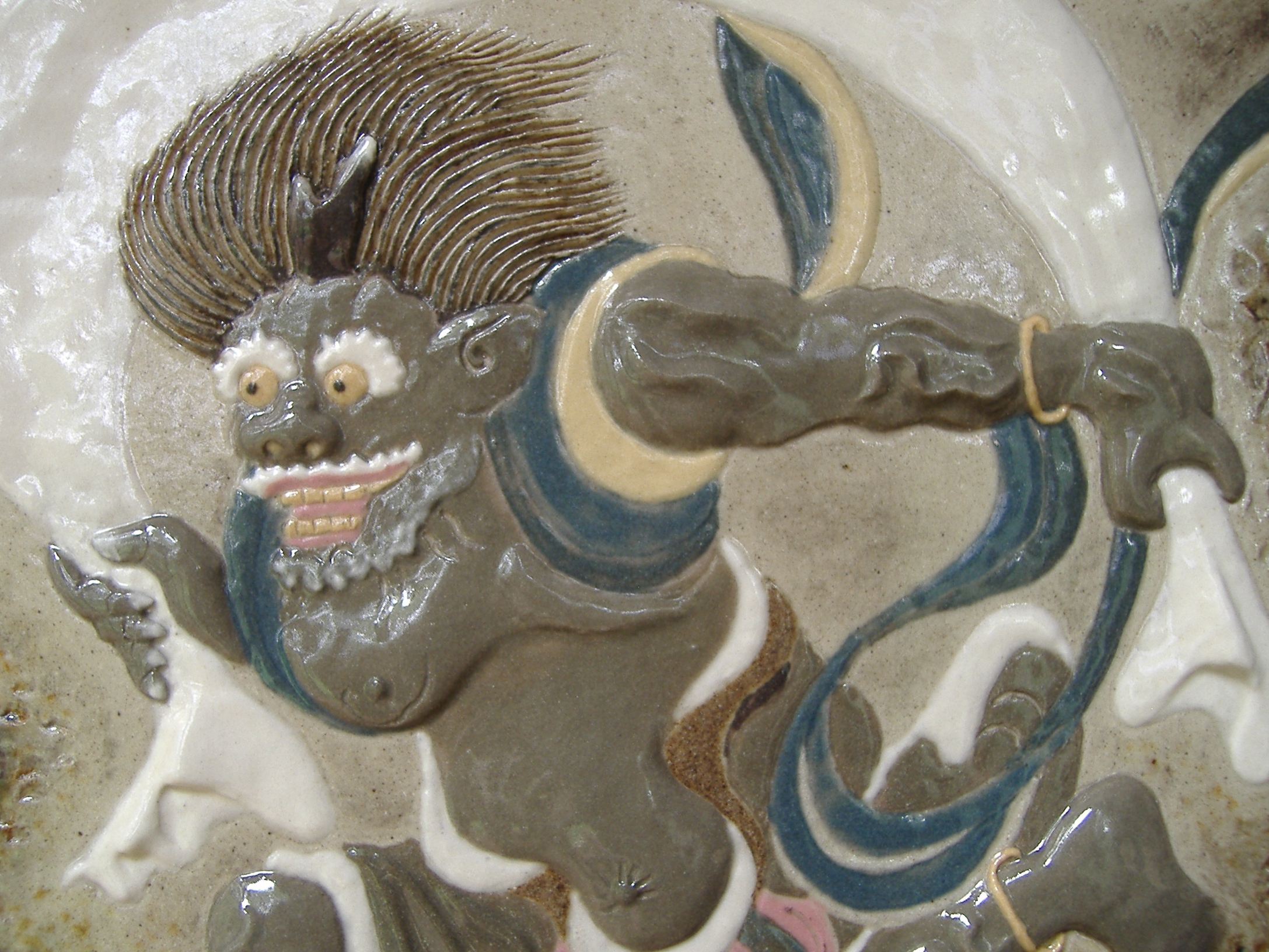 尾形光琳 風神雷神図 レリーフ陶板 Iichi ハンドメイド クラフト作品 手仕事品の通販