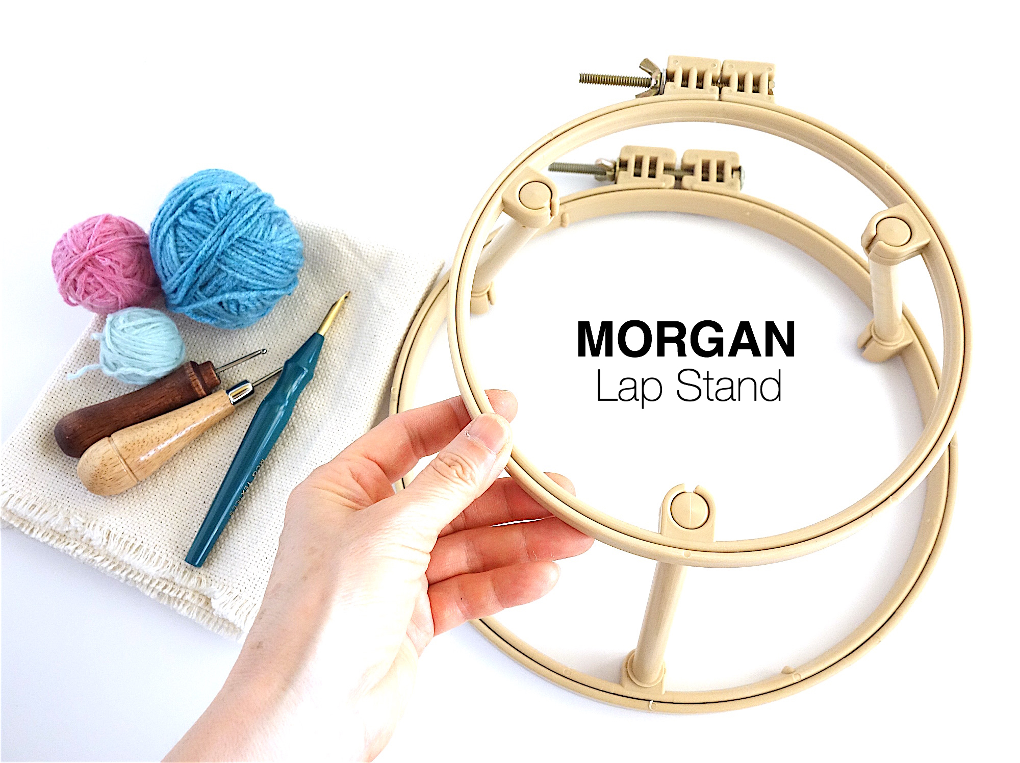 再販 ループ ニードル フレーム ２段式 布がずれにくい溝付き刺繍枠 Morgan Usa製 Iichi ハンドメイド クラフト作品 手仕事品の通販