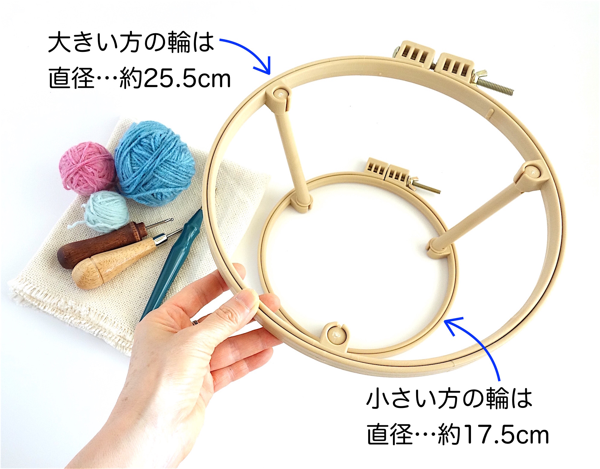 再販 ループ ニードル フレーム ２段式 布がずれにくい溝付き刺繍枠 Morgan Usa製 Iichi ハンドメイド クラフト作品 手仕事品の通販