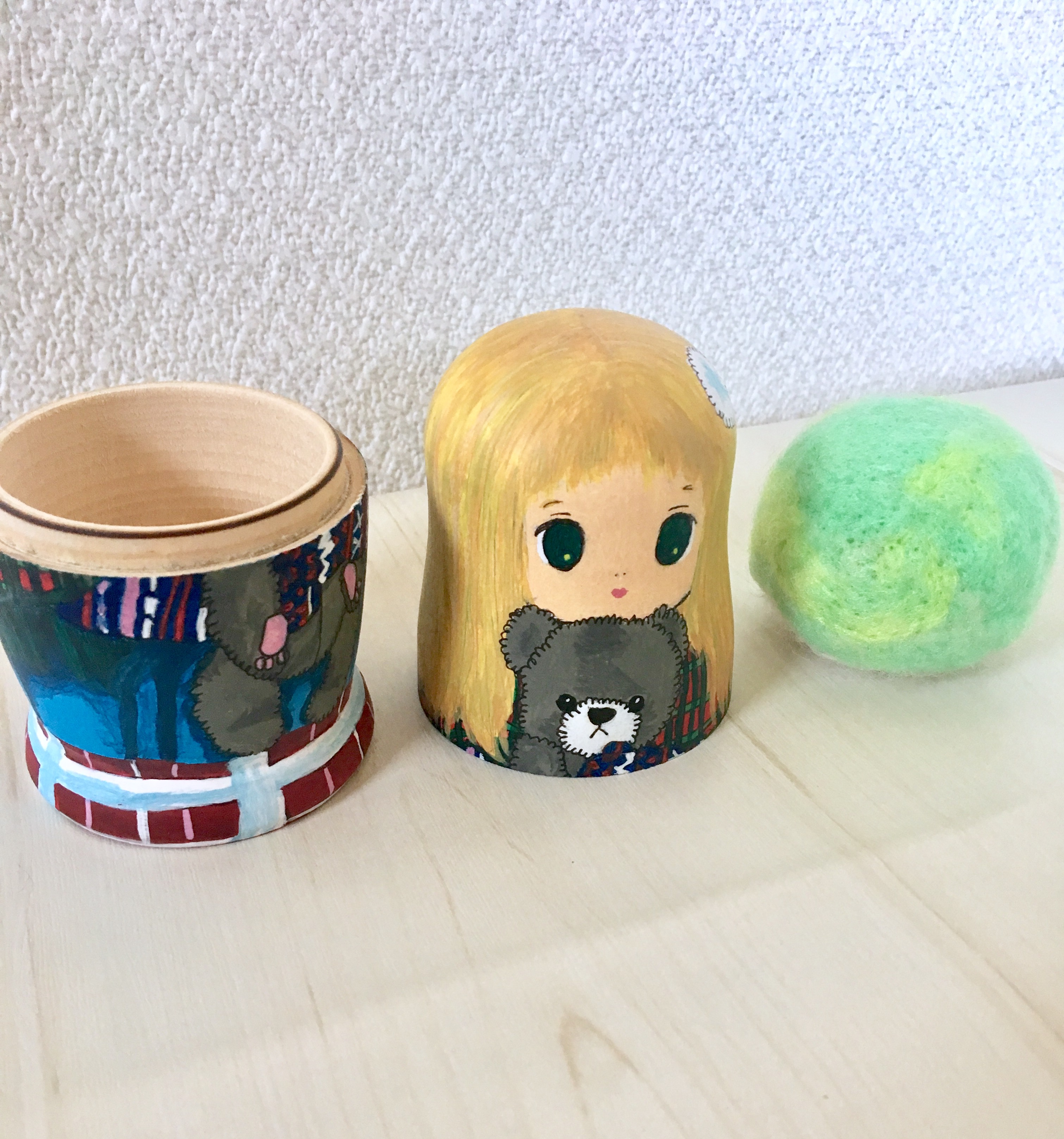 北欧少女とくまちゃん針山 Iichi ハンドメイド クラフト作品 手仕事品の通販