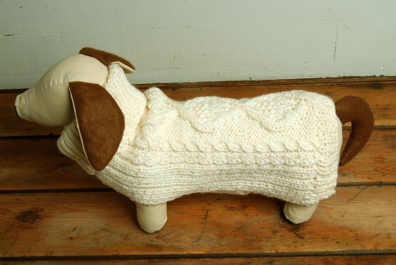 犬セーター 手編み ウール100パーセント Iichi ハンドメイド クラフト作品 手仕事品の通販