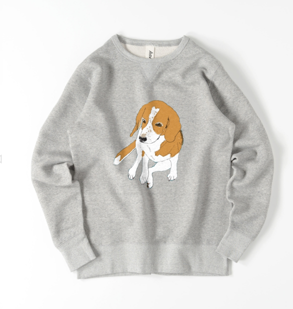 I Am Beagle ビーグル 犬 スウェット イラスト トレーナー メンズ レディース おすわり ゆるかわ Iichi ハンドメイド クラフト作品 手仕事品の通販