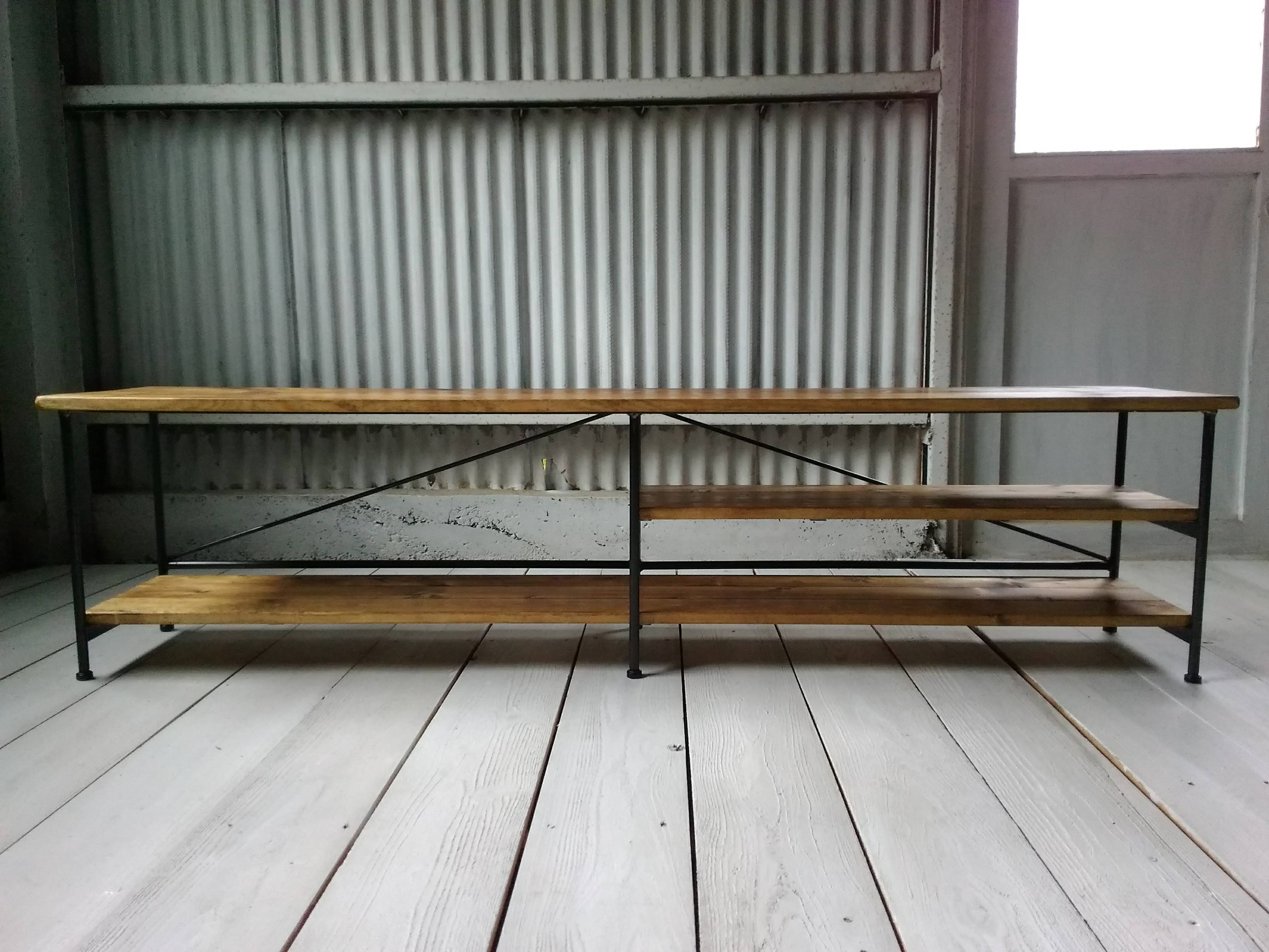 新作 送料無料 アイアン ウッド テレビラック Dx オーディオラック Iichi ハンドメイド クラフト作品 手仕事品の通販