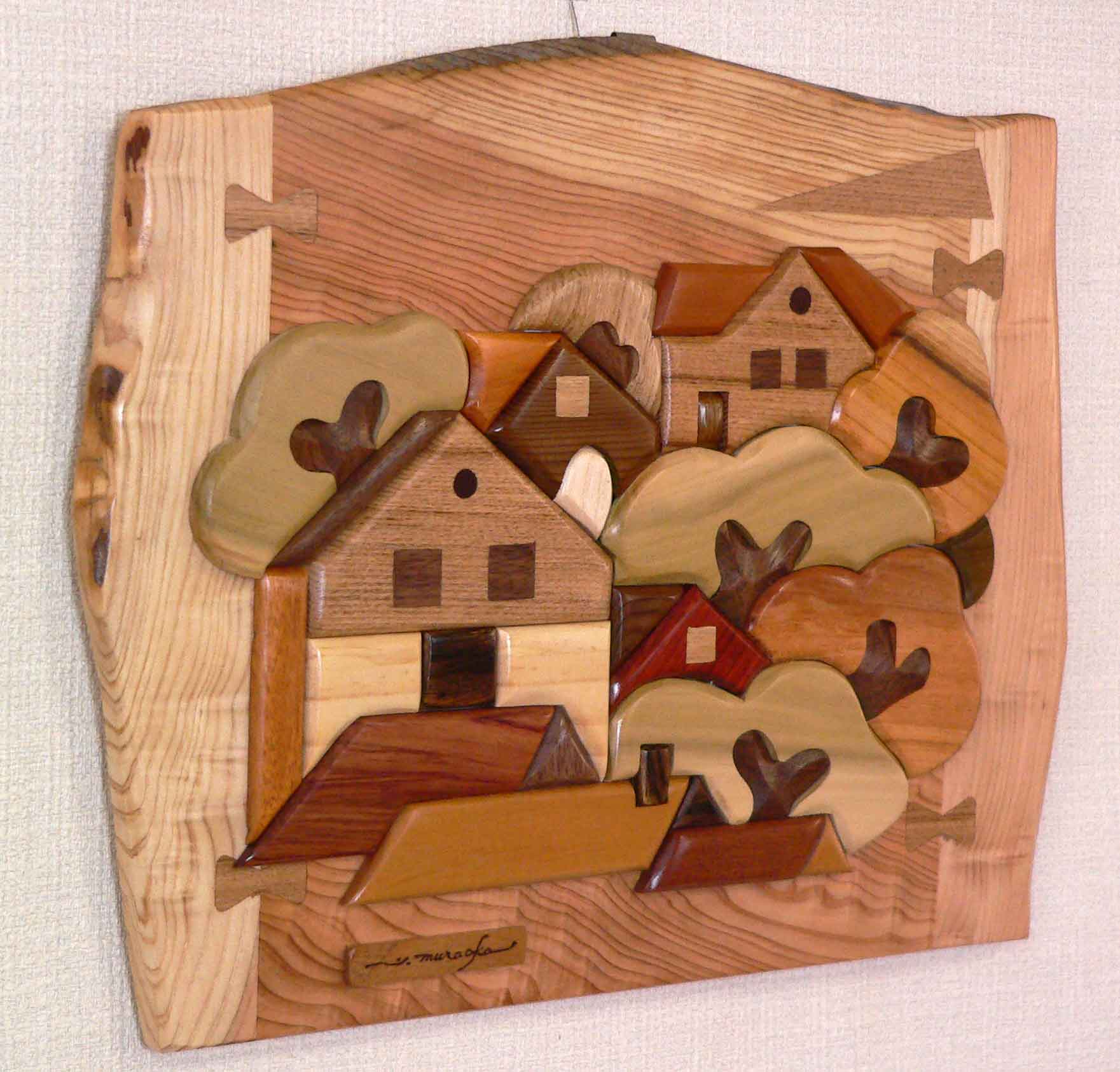 木の絵 森の家 Iichi ハンドメイド クラフト作品 手仕事品の通販