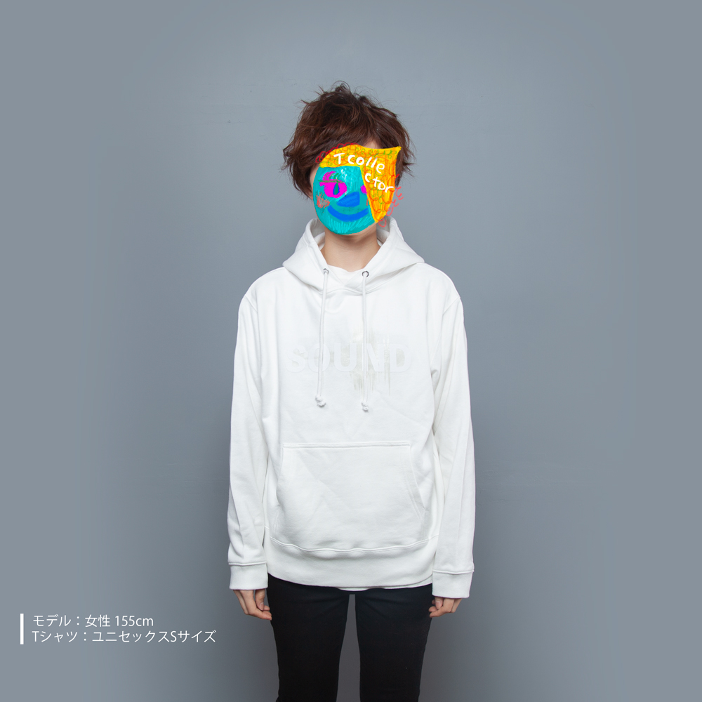 音楽 Sound パーカー 光で反応 青サウンドファイルが見える ユニセックスs Xlサイズ Tcollector Iichi ハンドメイド クラフト作品 手仕事品の通販