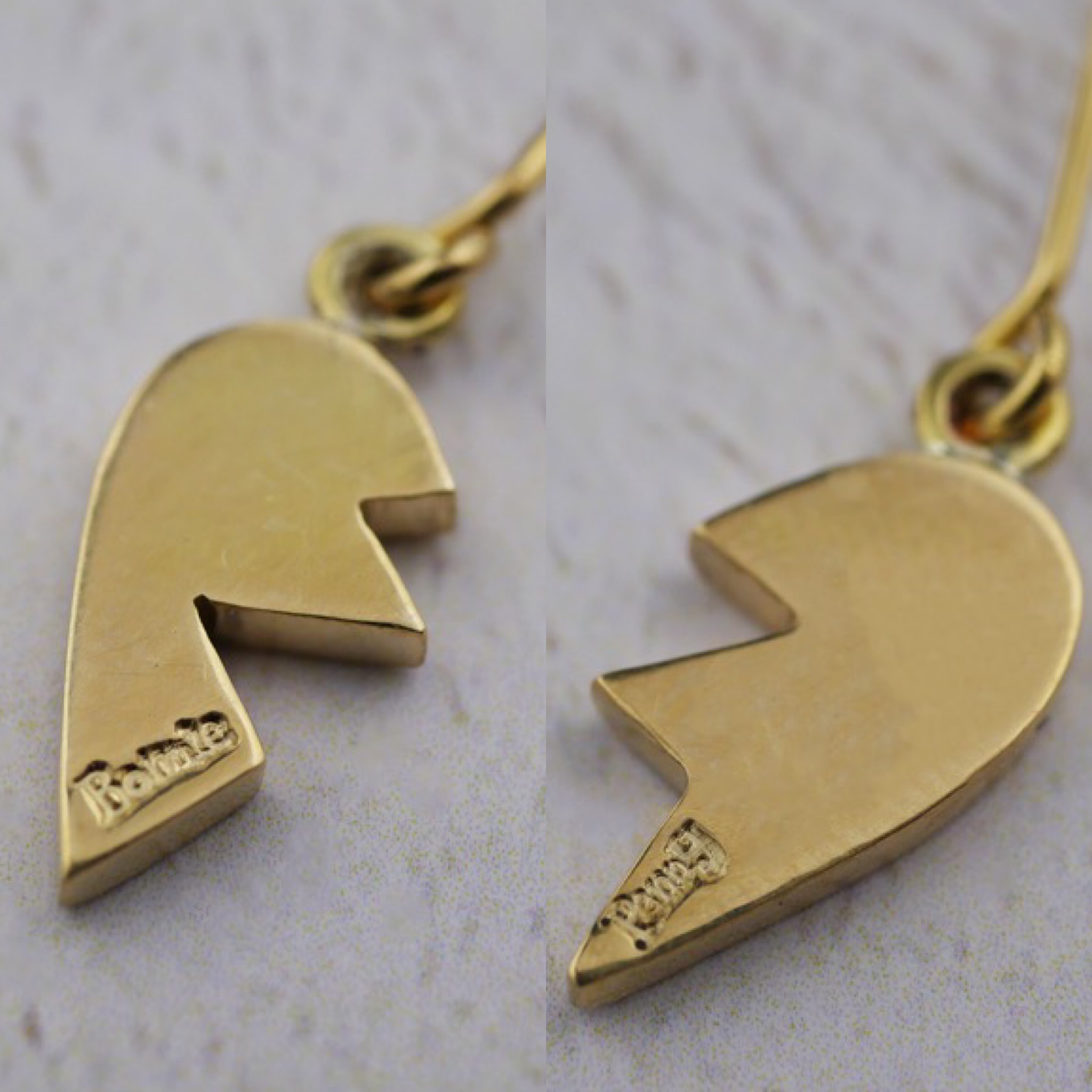 奇妙なハートのピアス Iichi ハンドメイド クラフト作品 手仕事品の通販