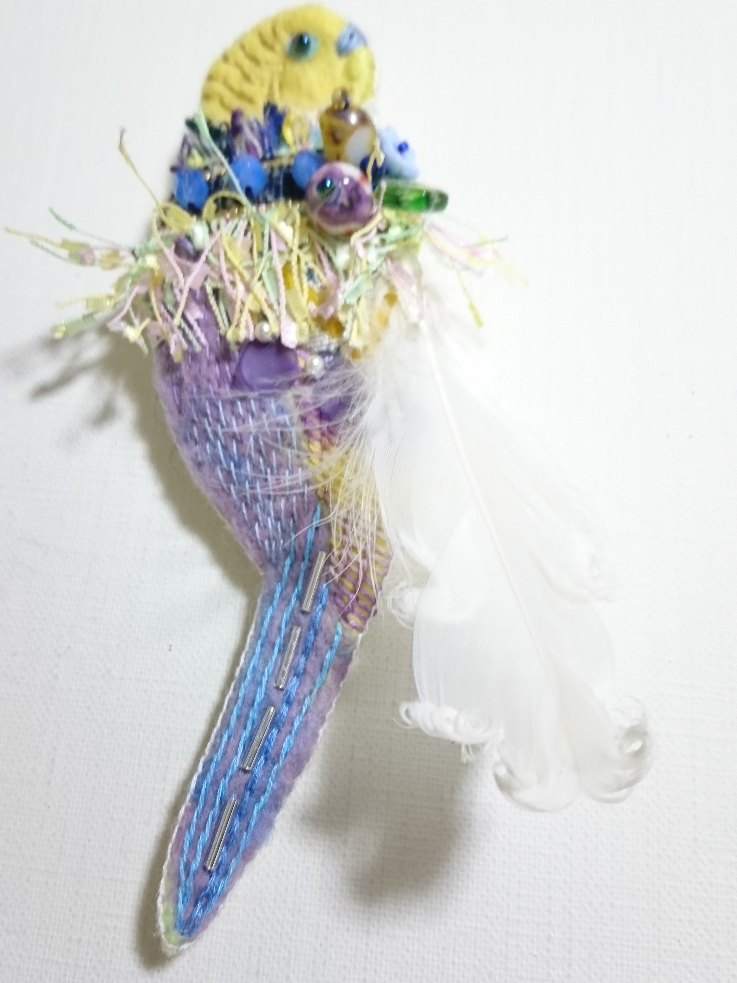 Irodori Az Brooch セキセイインコ Iichi ハンドメイド クラフト作品 手仕事品の通販