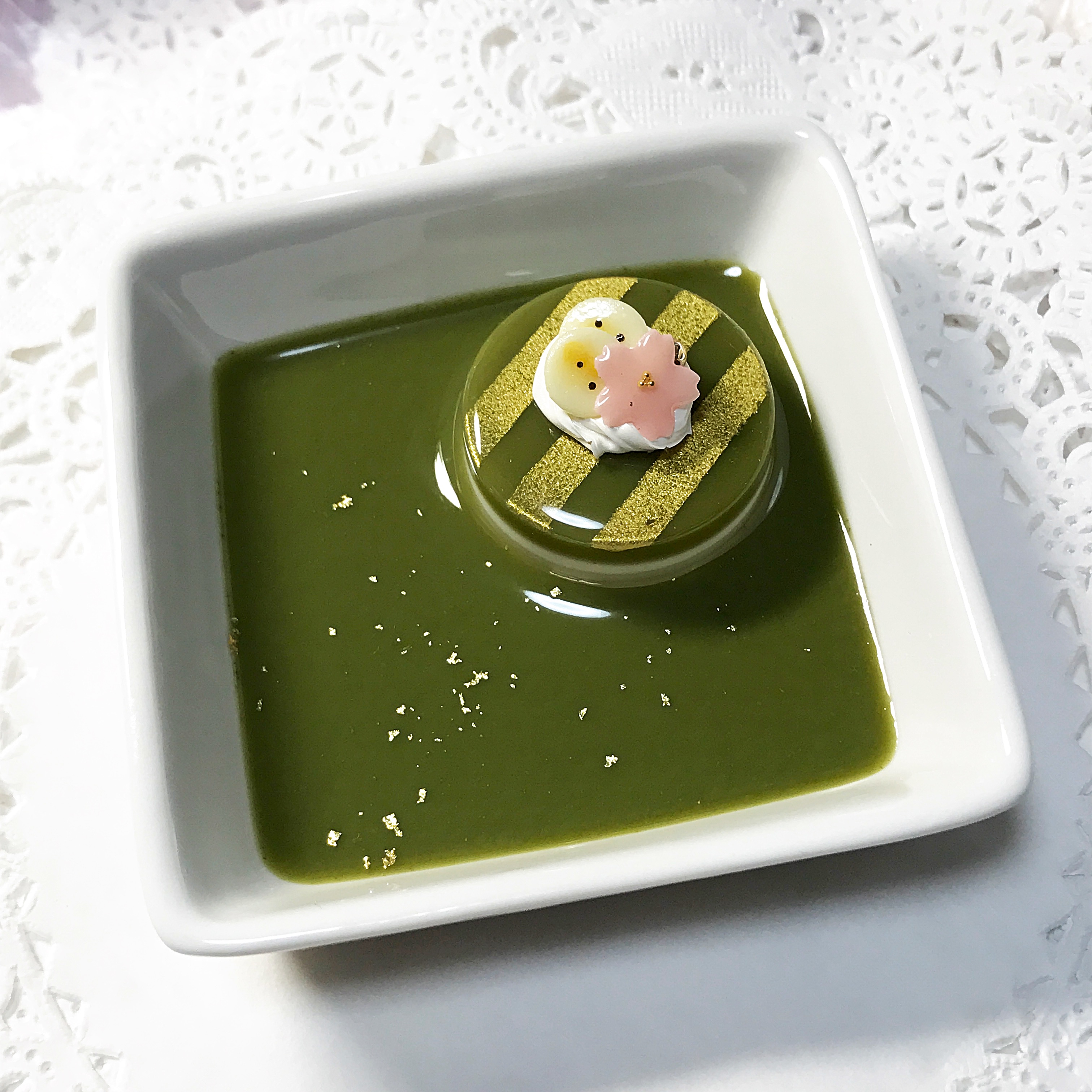桜抹茶ケーキのアクセサリートレイ Iichi ハンドメイド クラフト作品 手仕事品の通販
