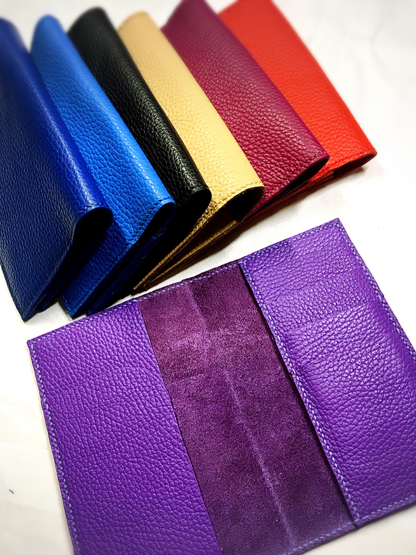 受注作成 通帳ケース パスポートケース Adria7色 Iichi ハンドメイド クラフト作品 手仕事品の通販