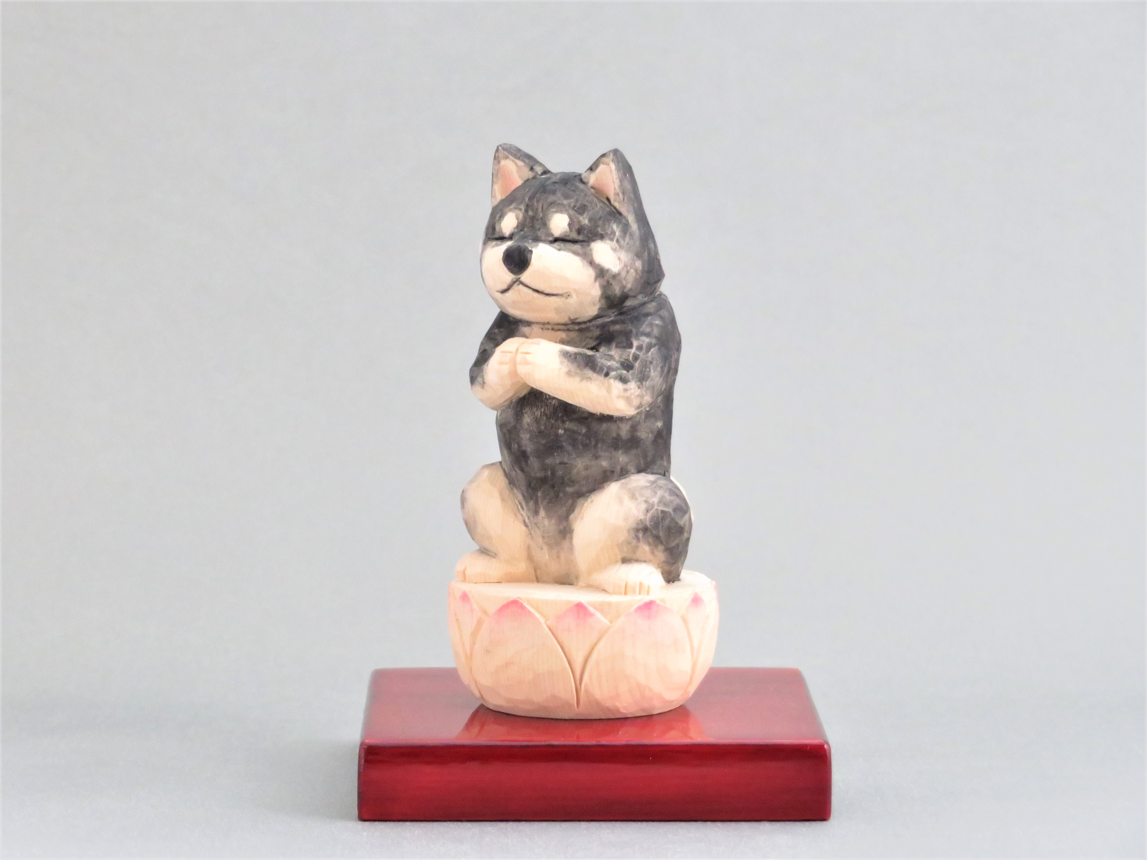 木彫り 犬仏さま 黒柴犬 犬仏1906 Iichi ハンドメイド クラフト作品 手仕事品の通販