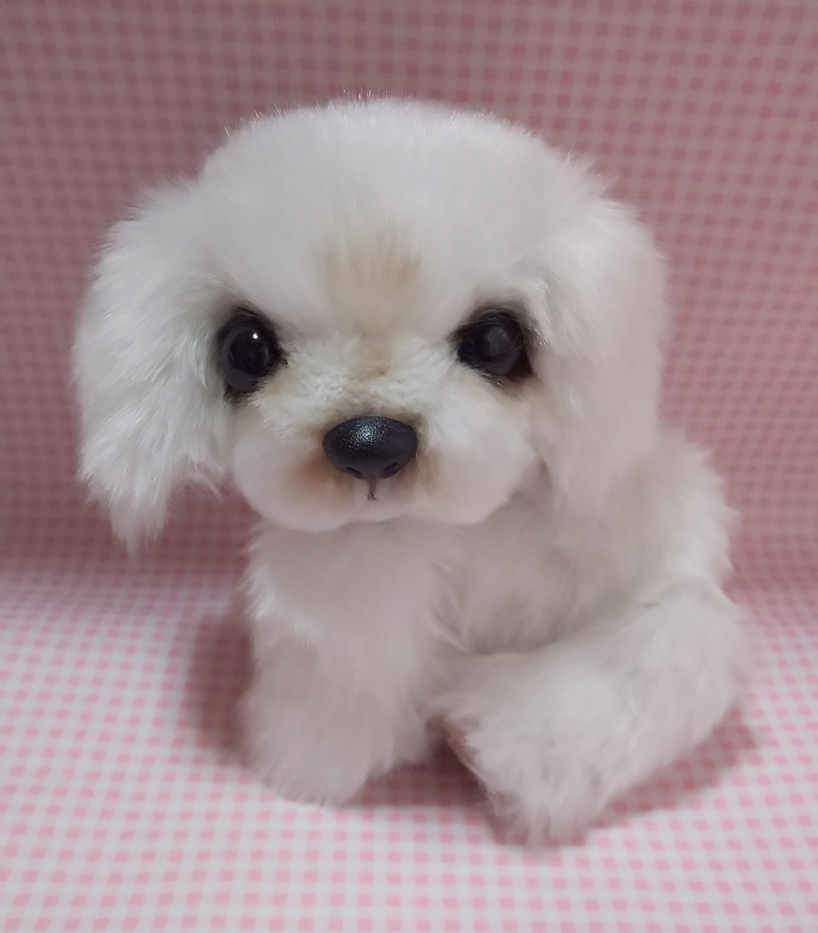 ふわふわぬいぐるみ 白い垂れ耳ないぬ 子犬 Iichi ハンドメイド クラフト作品 手仕事品の通販