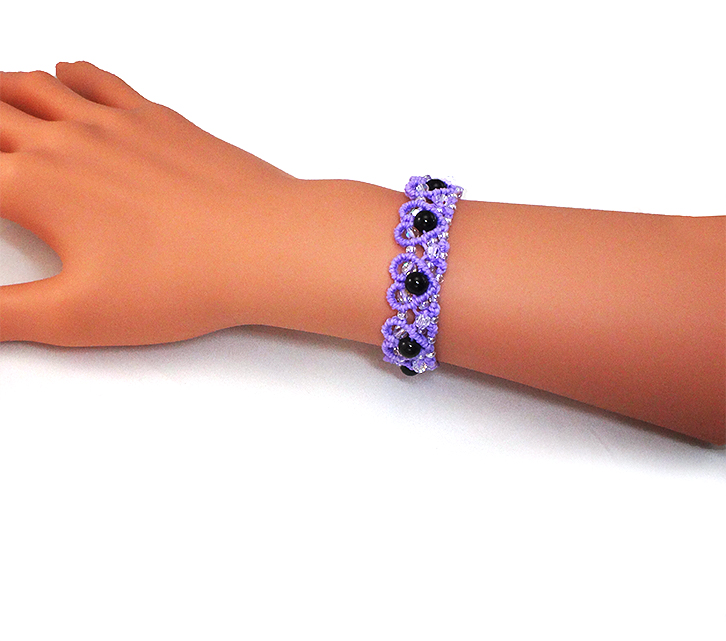 令和セール 魔除け 浄化 安定 チベット産モリオンとオニキスのマクラメ編みブレスレット Iichi ハンドメイド クラフト作品 手仕事品の通販